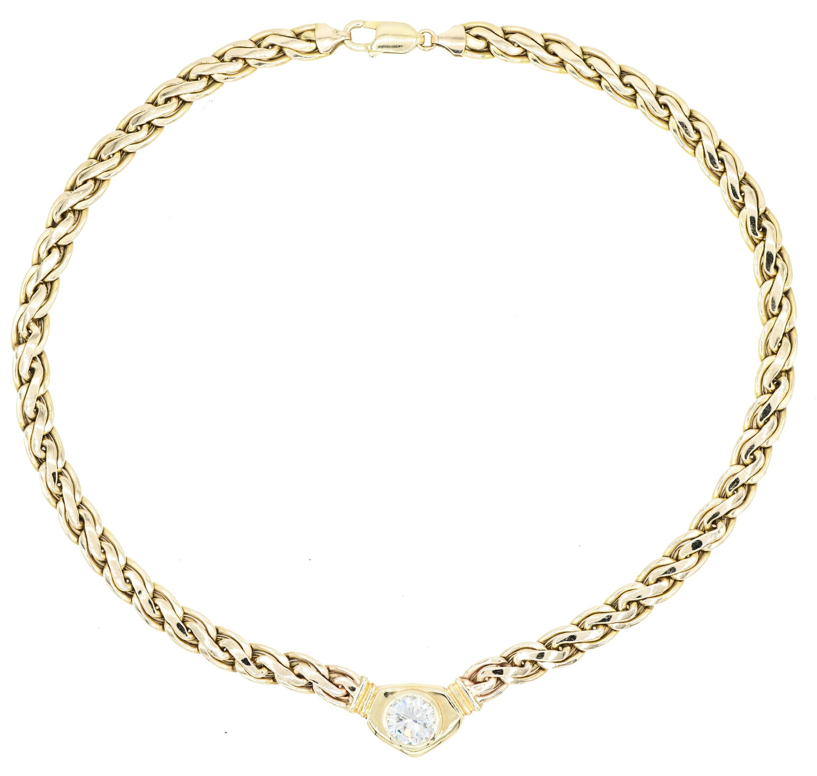 14K Yellow Gold & 2.84 Carat Diamond Necklace (1 of 4)