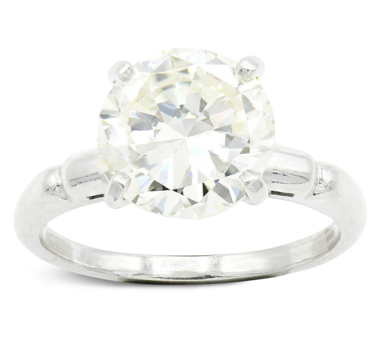 Platinum & 3.37 Carat Diamond Solitaire Ring (1 of 5)