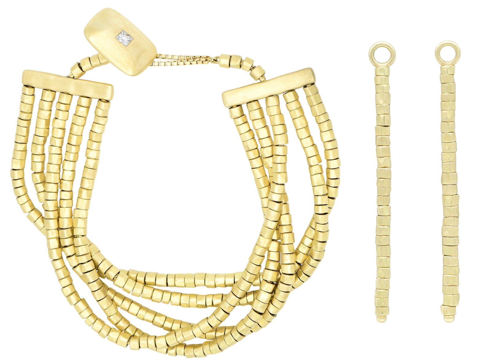 H. Stern Designed By Costanza Pascolato 18K Yellow Gold Bracelet & Earring Jacket Set (1 of 6)