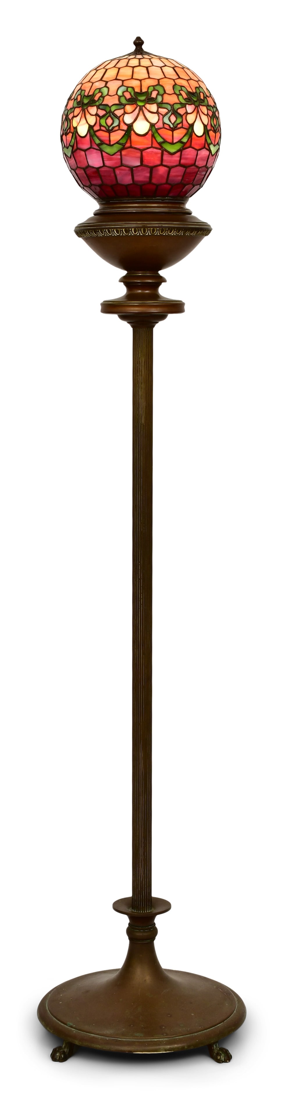 Duffner & Kimberly Leaded Glass Globe Floor lamp (1 of 6)