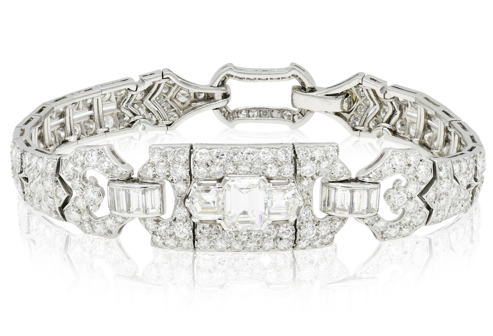 14K White Gold & 8.14 Carat Diamond Bracelet (1 of 4)