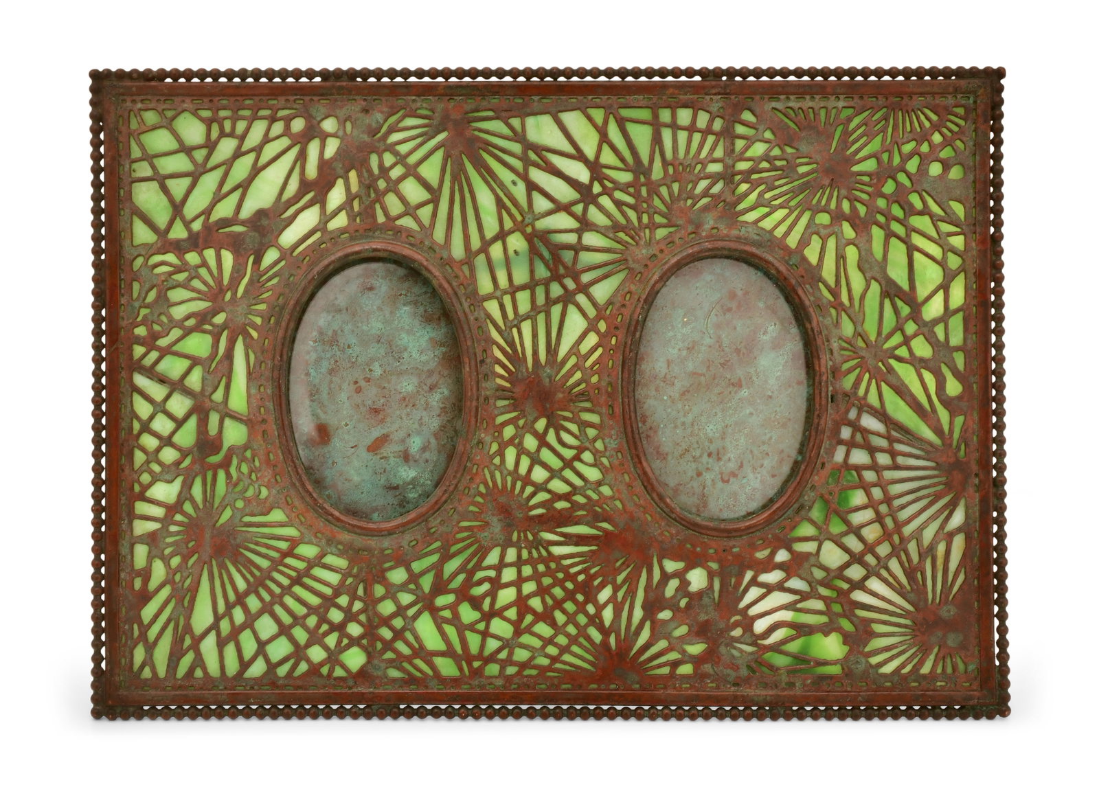 Tiffany Studios "Pine Needle" Double Picture Frame - 2