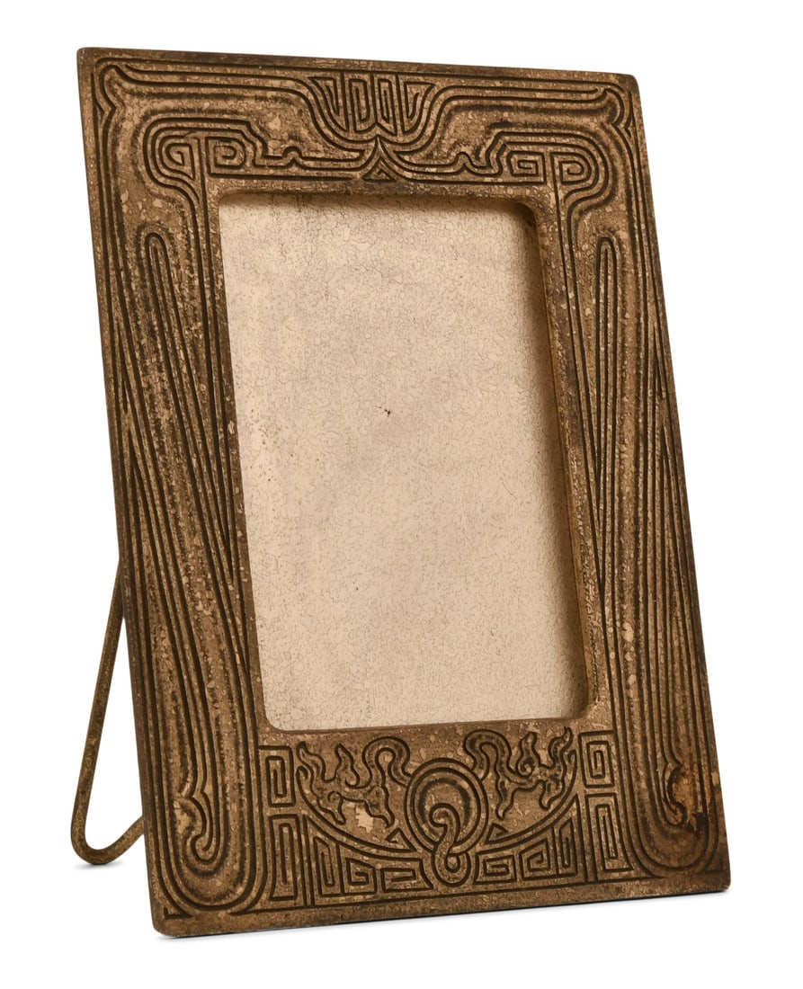 Tiffany Studios "Chinese" Picture Frame: Tiffany Studios "Chinese" Picture Frame circa 1910 acid-etched bronze impressed "Tiffany Studios, New York, 1761" 9 x 7 inches Other Notes: Fontaine's Auction Gallery can arrange shipping for this
