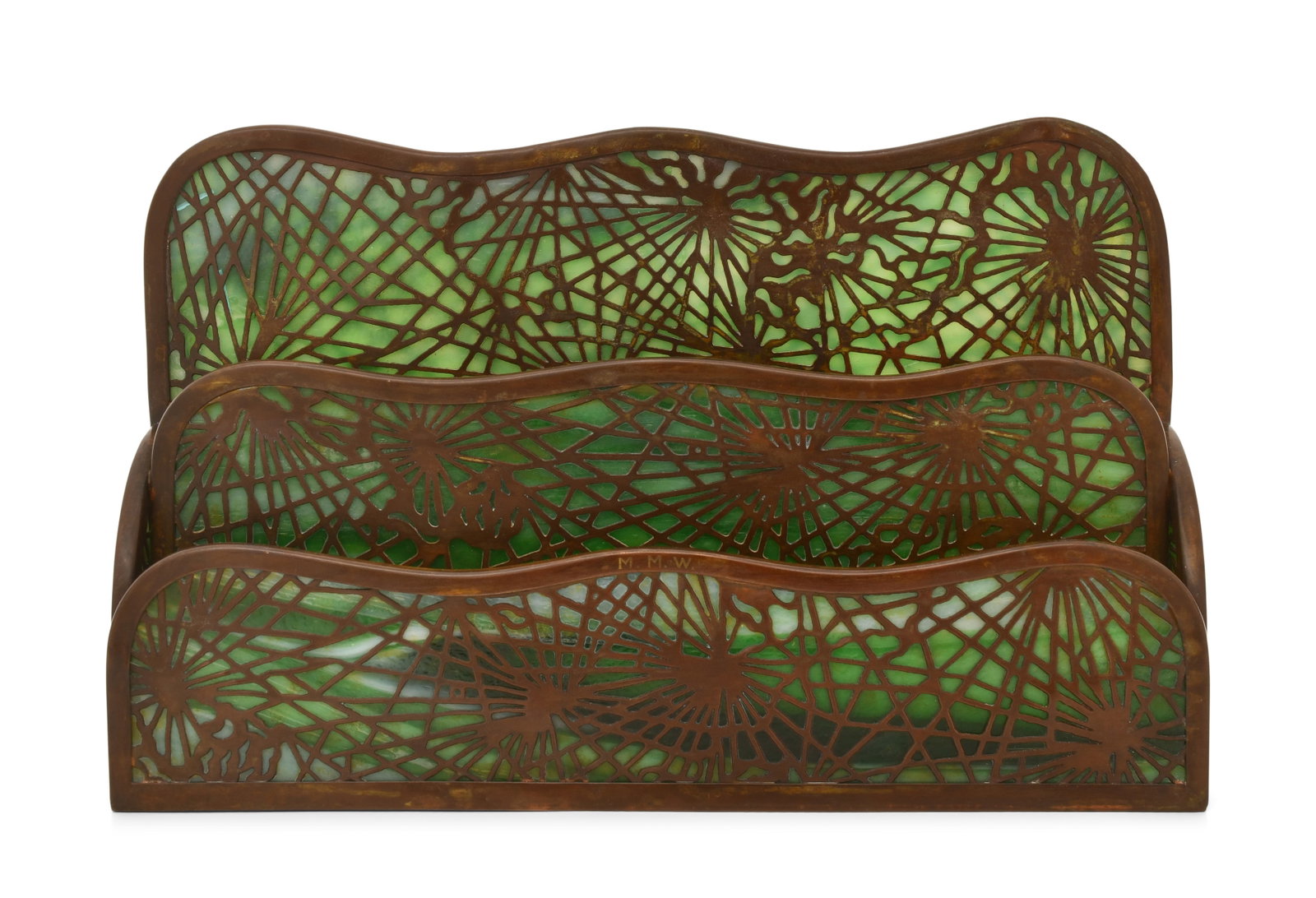 Tiffany Studios "Pine Needle" Letter Rack (1 of 6)