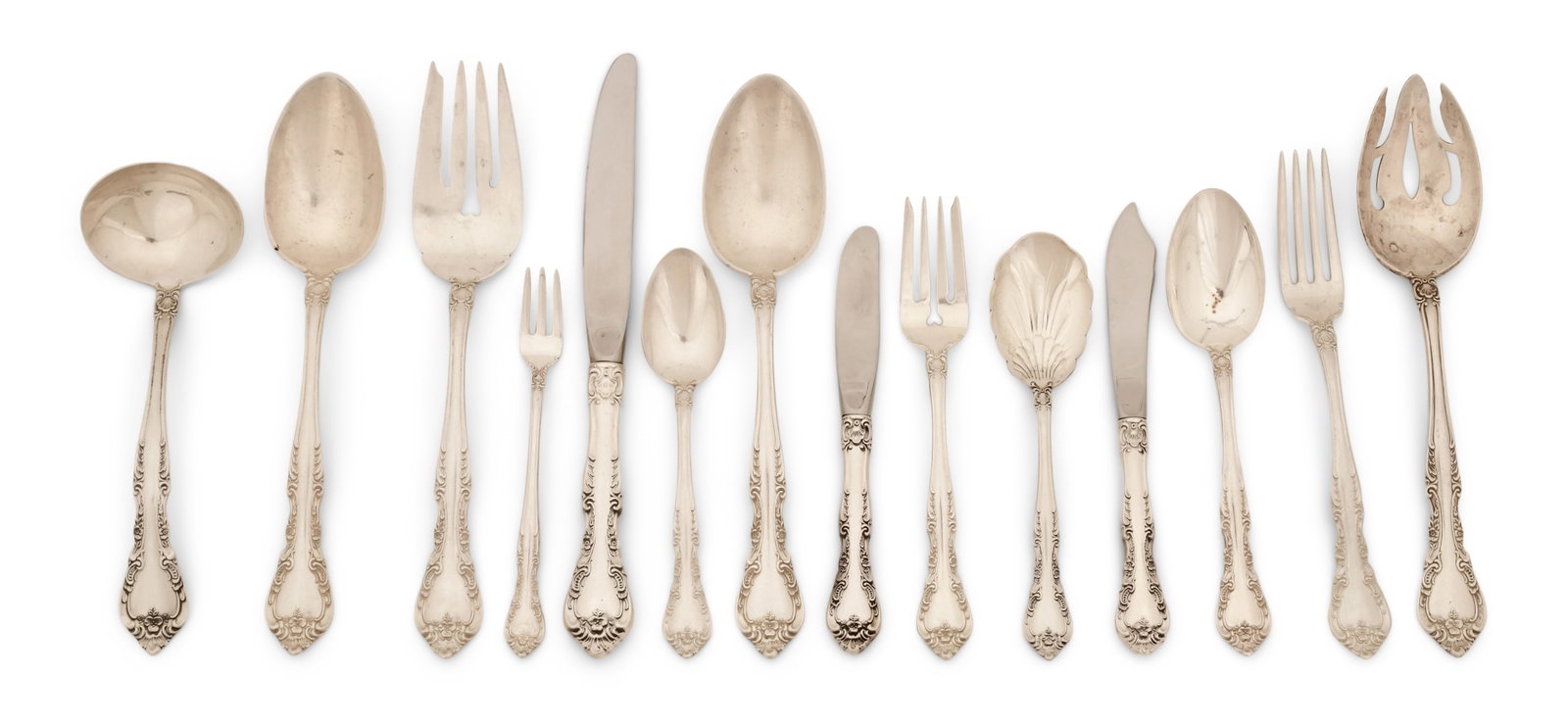 Gorham "Alencon Lace" Sterling Silver Flatware Set, 95 Pieces (1 of 3)
