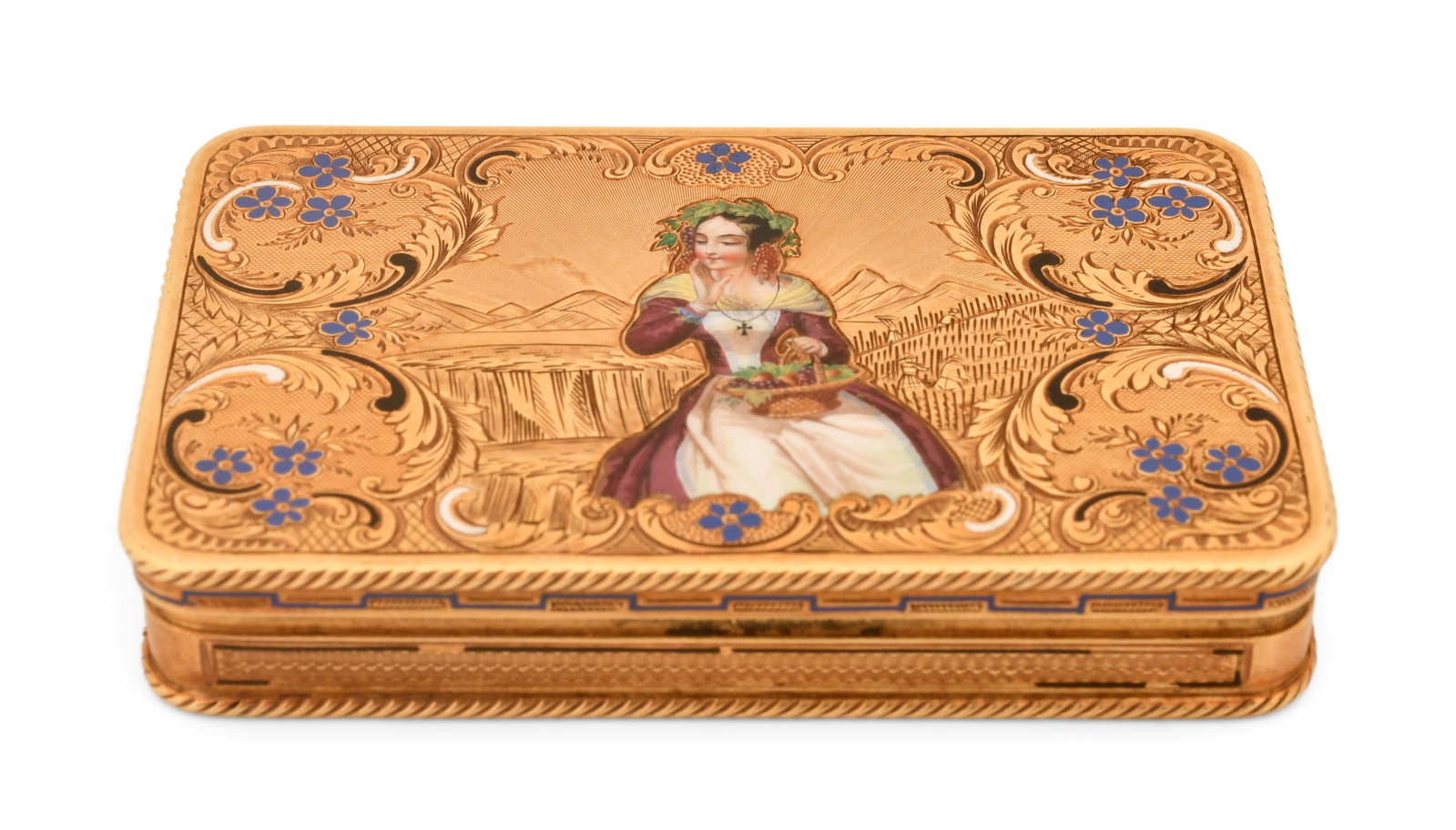 18K Gold & Enamel Pill Box (1 of 6)