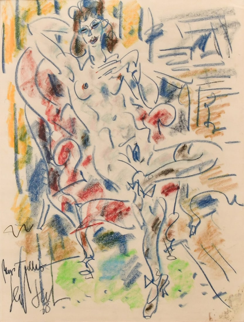 Gen Paul (French, 1895-1975), Female Nude: Gen Paul (French, 1895-1975) Female Nude gouache on paper signed and dated "Gen Paul, 68" (lower left) 24 3/4 x 18 3/4 inches (sight) 35 1/2 x 32 1/2 inches (frame) Provenance: Private Collection,