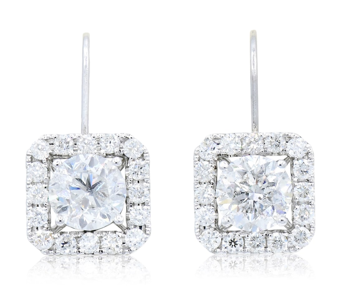 14K White Gold & 2.44 Carat Diamond Earrings (1 of 3)