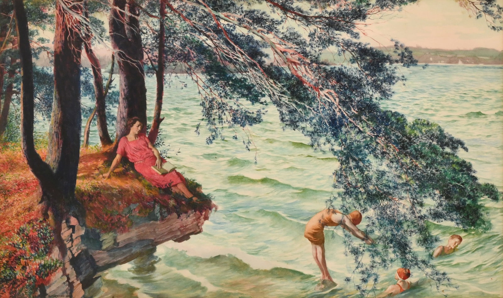 Rutherford Boyd (American, 1884-1951), At the Seashore (1 of 4)