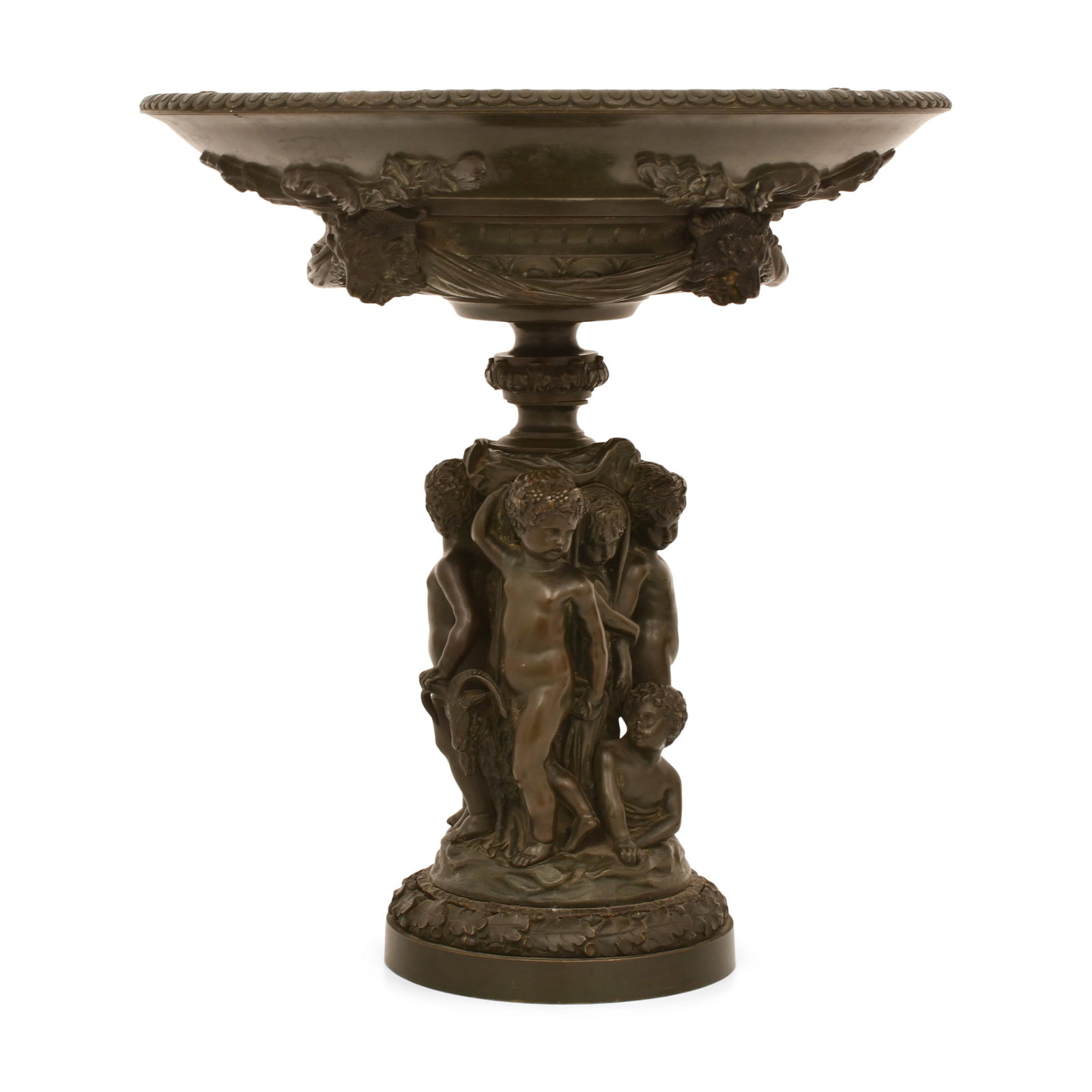 A Large French Patinated Bronze Figural Centerpiece (1 of 8)