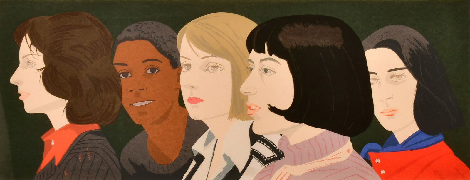 Alex Katz (American, b. 1927), "Five Women" (1 of 3)
