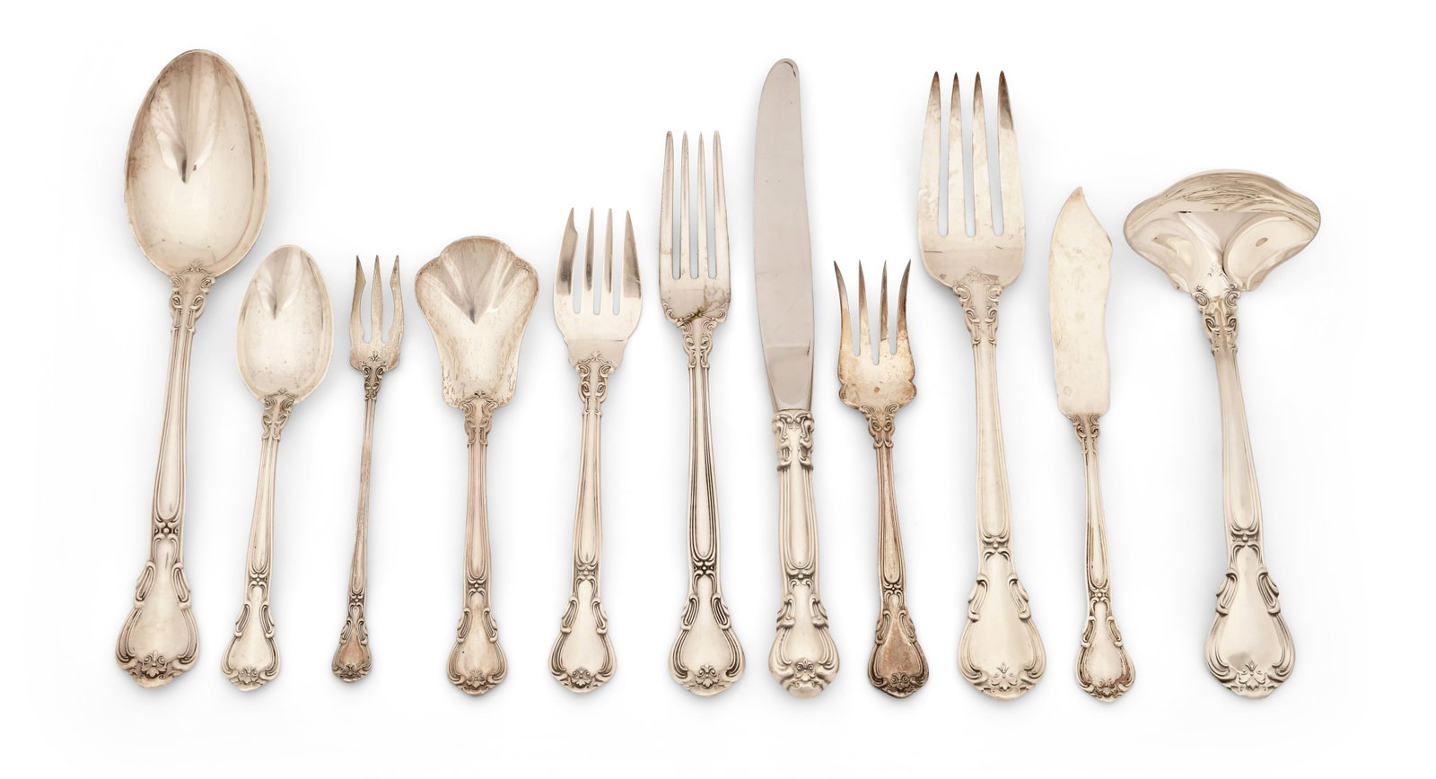Gorham "Chantilly" Sterling Silver Flatware Set, 57 Pieces, Service for Eight (1 of 3)