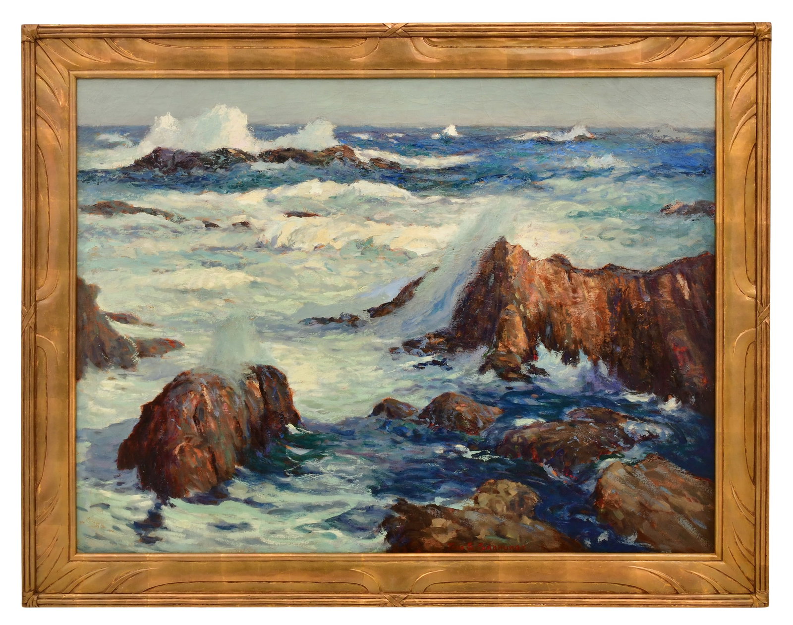 Thomas S. Parkhurst (American, 1853-1923), Coastal Landscape: Thomas S. Parkhurst (American, 1853-1923) Coastal Landscape oil on canvas signed "Thomas S. Parkhurst" (lower right) 36 1/4 x 48 1/4 inches (canvas) 43 x 55 inches (frame) Provenance: The Estate of