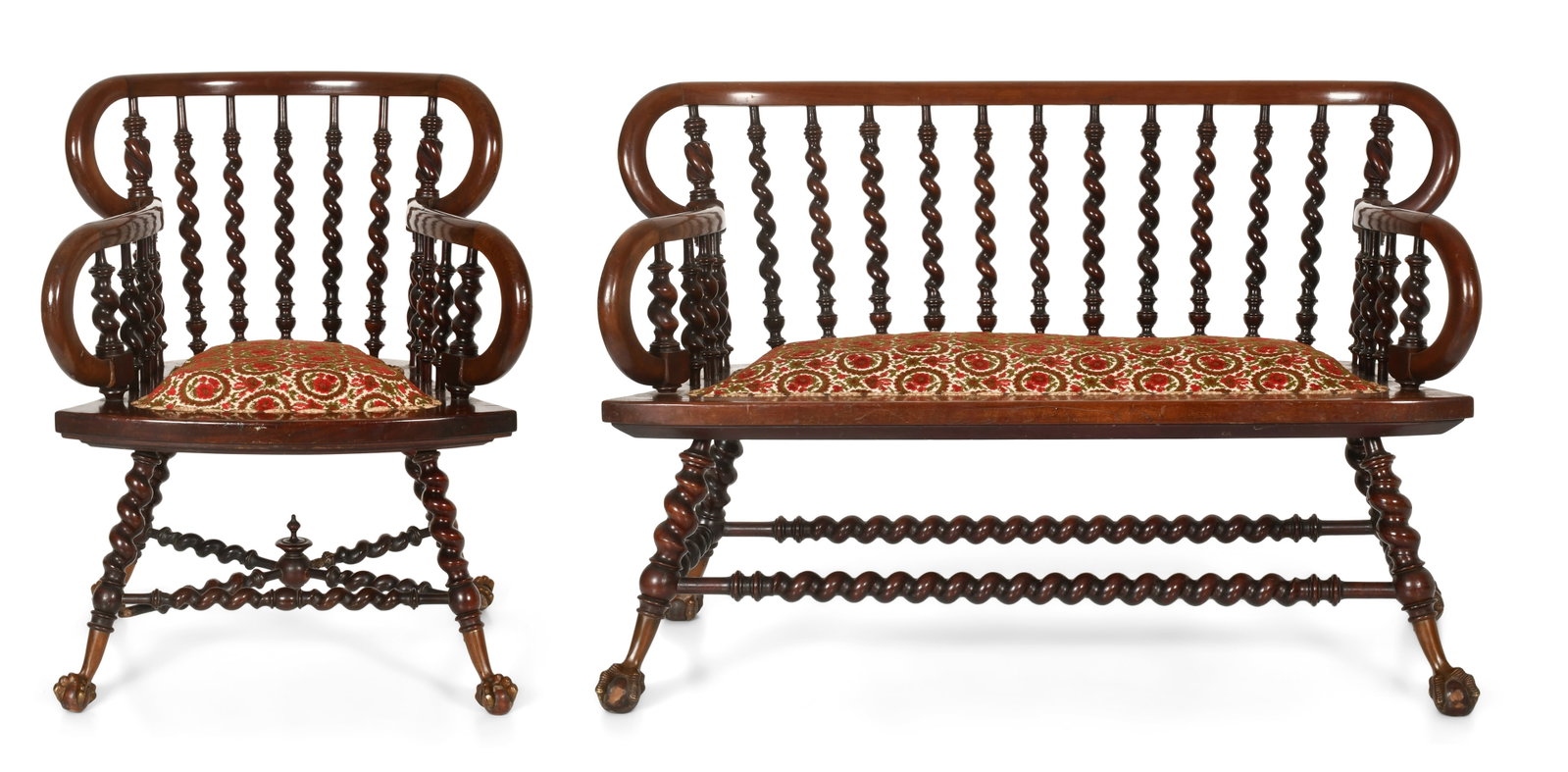 Merklen Brothers Mahogany Chair & Settee (1 of 12)