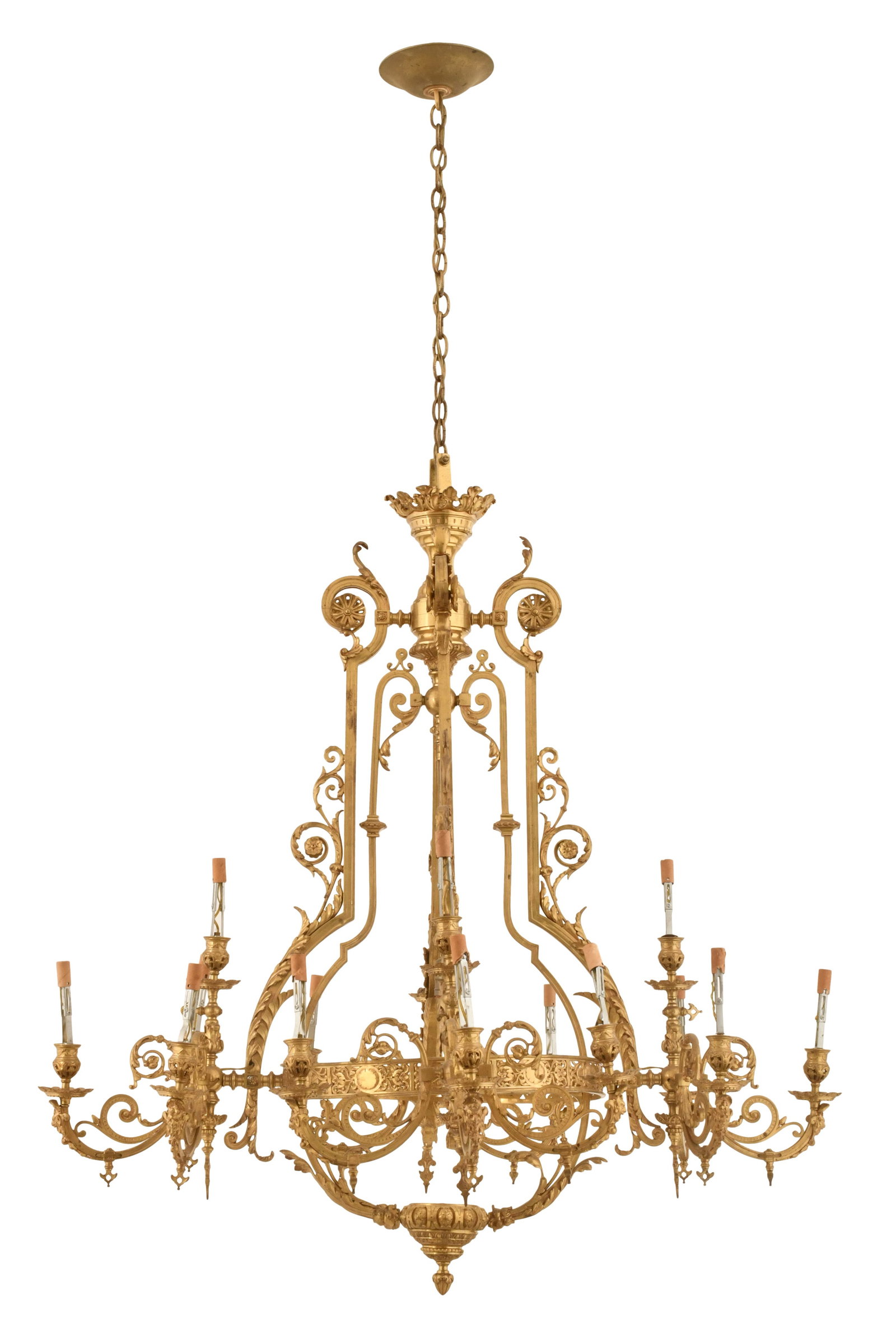 A Large French Gilt Bronze Chandelier (1 of 10)