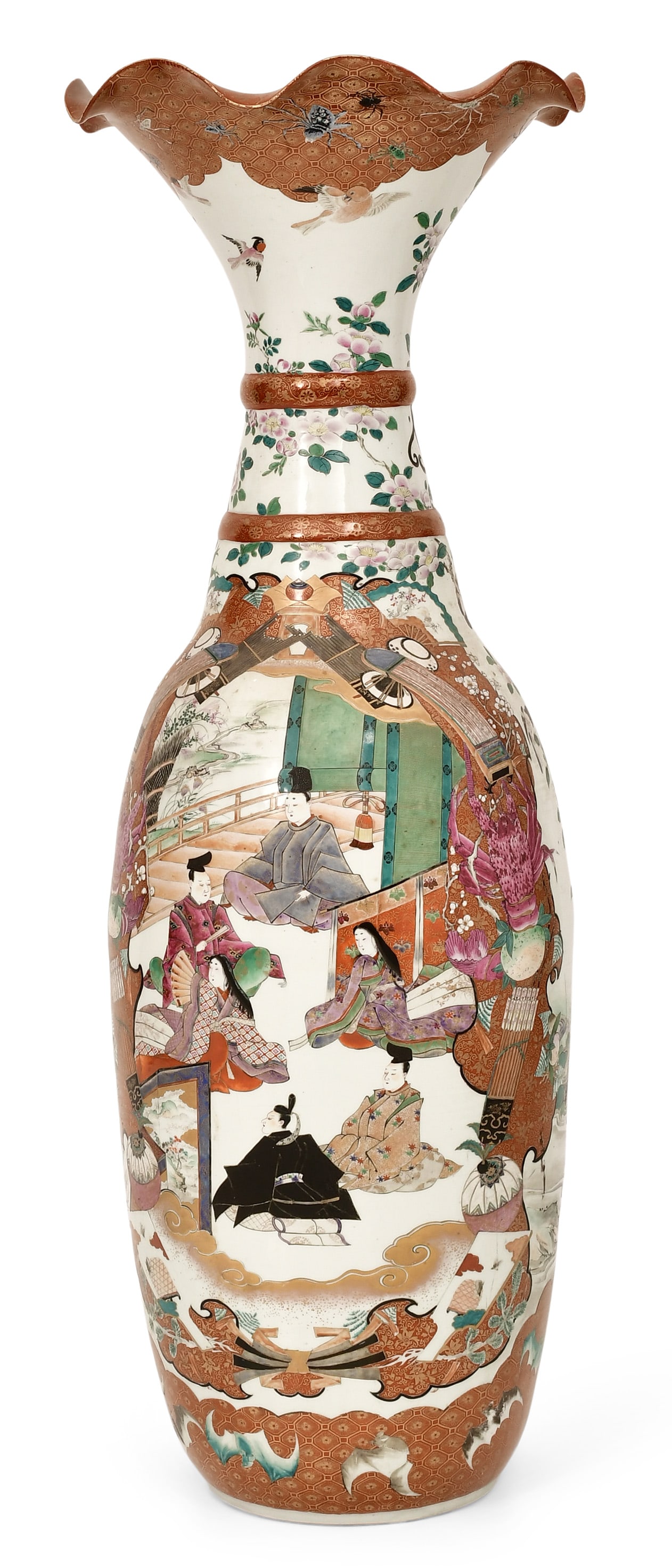 Japanese Meiji Period Satsuma Floor Vase (1 of 8)