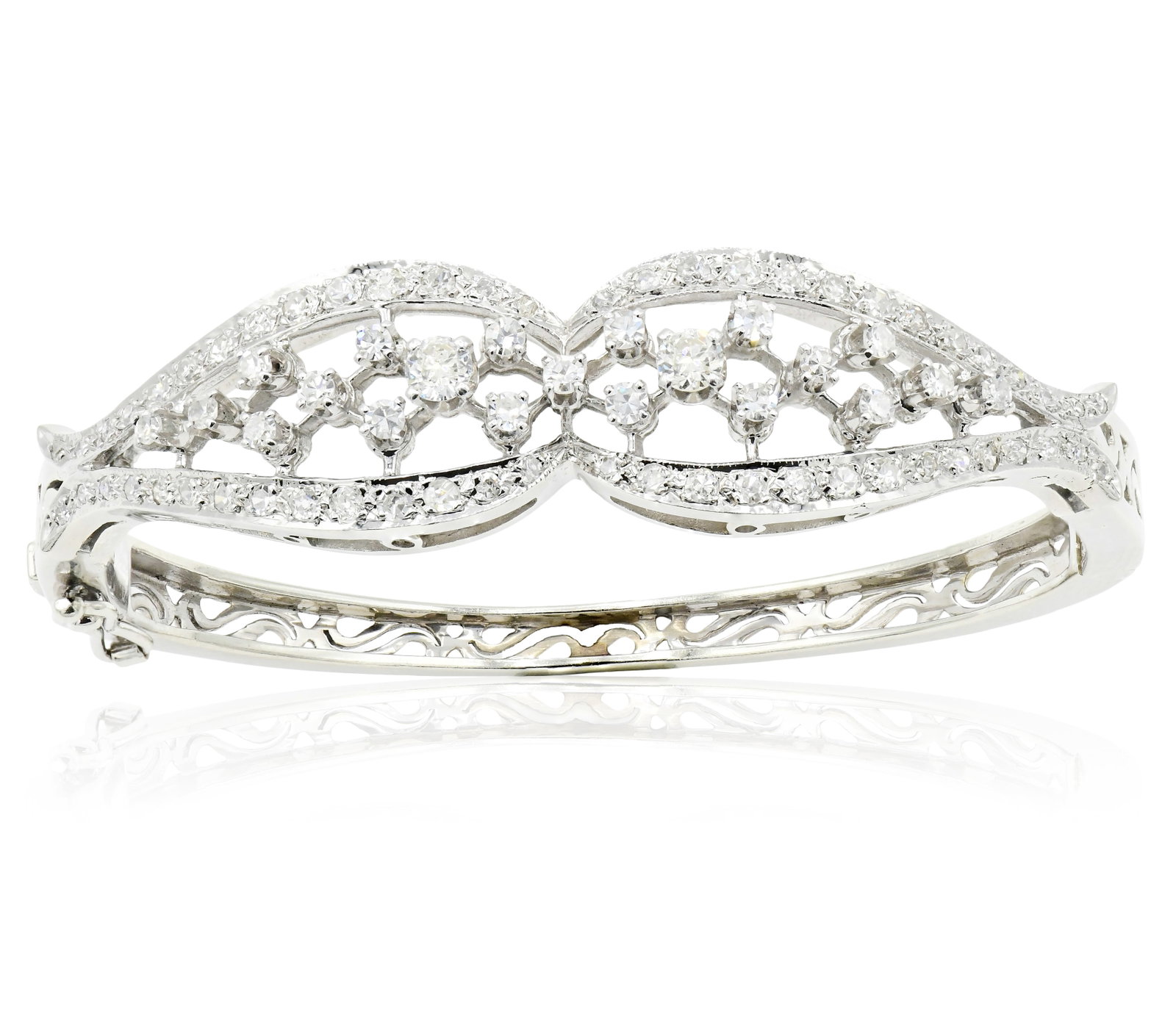 14K White Gold & Diamond Bracelet (1 of 5)