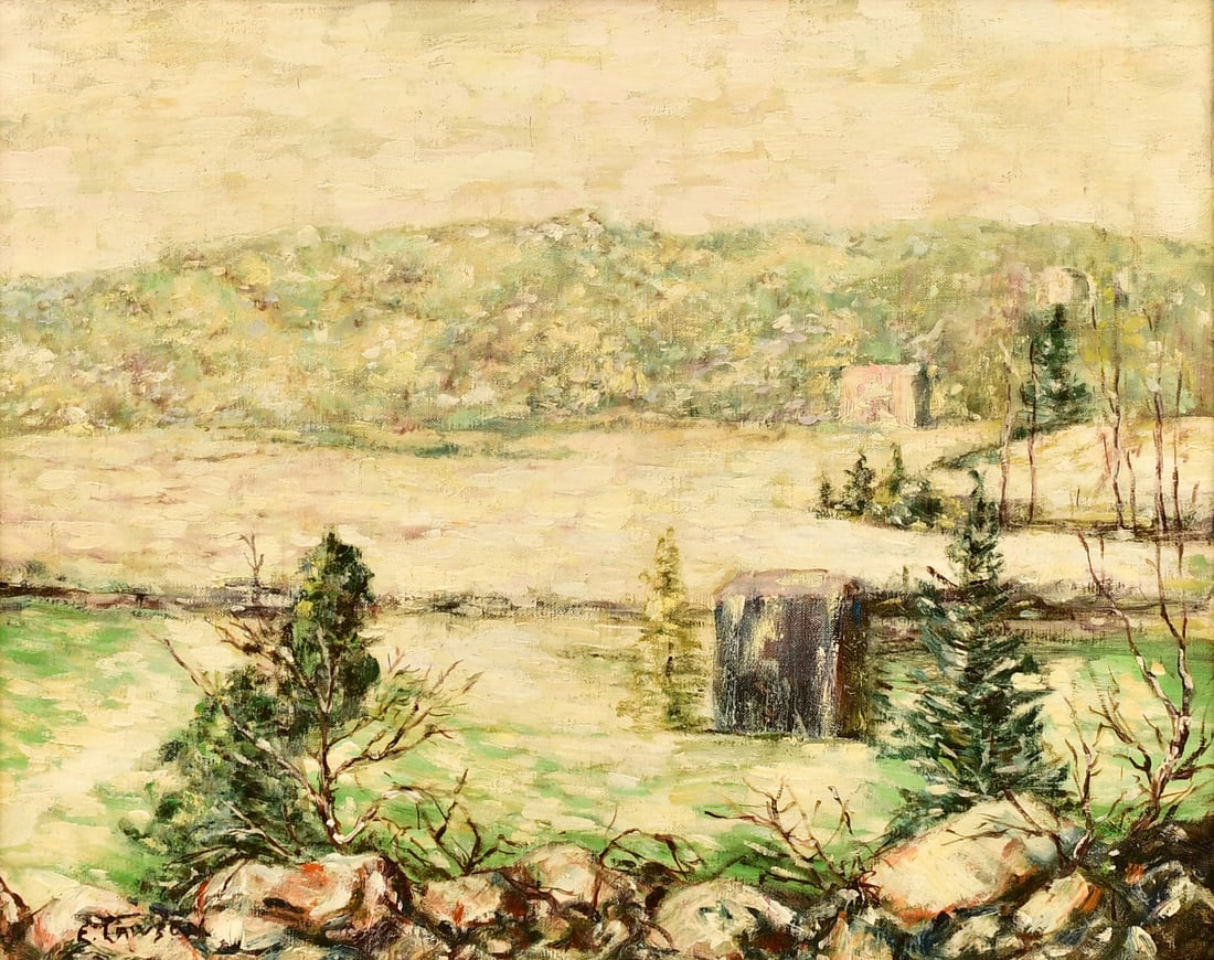Ernest Lawson (Canadian/American, 1873-1939), Winter Landscape: Ernest Lawson (Canadian/American, 1873-1939) Winter Landscape oil on canvas signed "E. Lawson" (lower left) 15 1/4 x 19 1/2 inches (sight) 23 1/2 x 27 1/2 inches (frame)