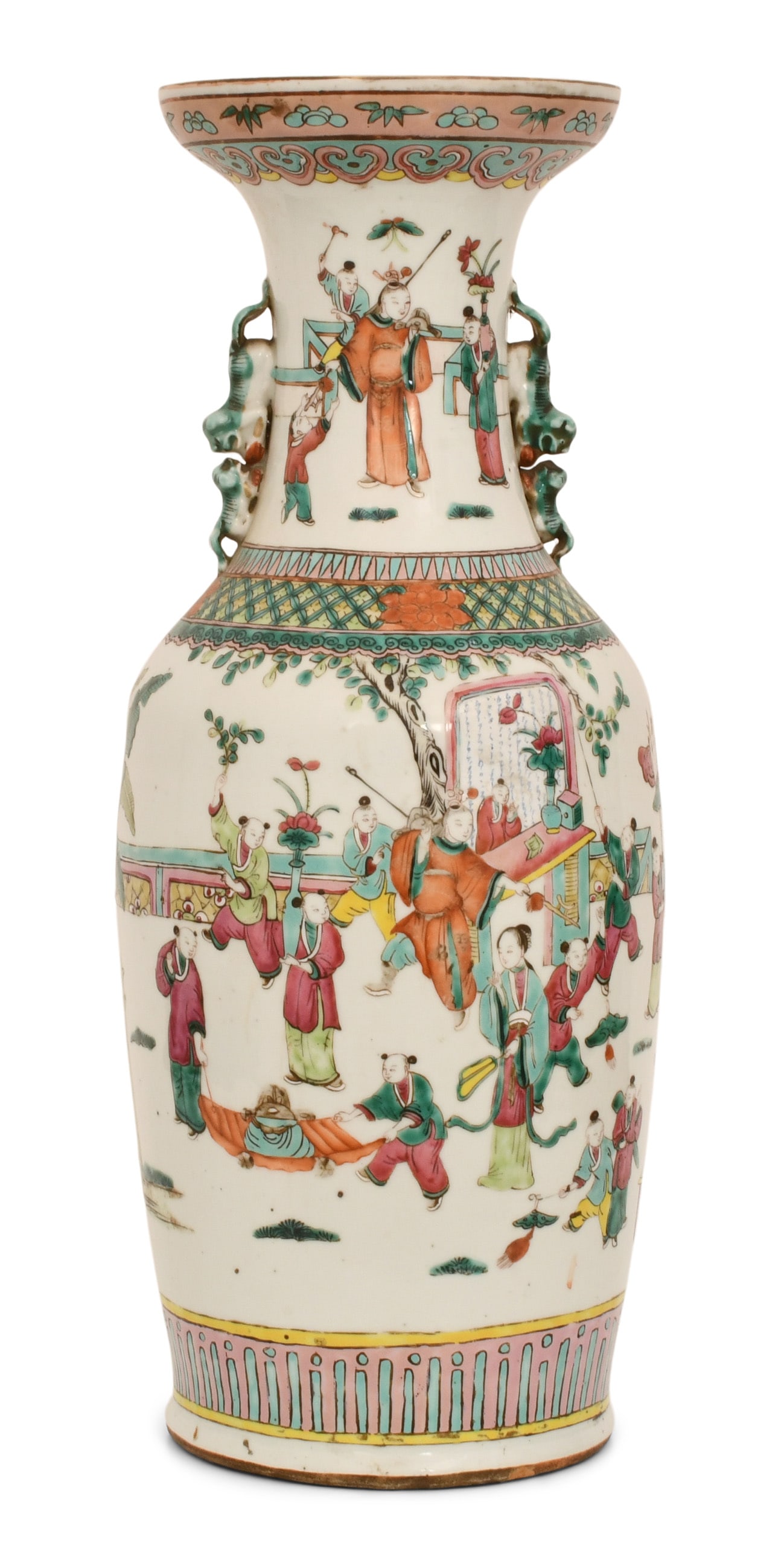 Qing Dynasty White Porcelain Urn with Figurative Scene (1 of 7)