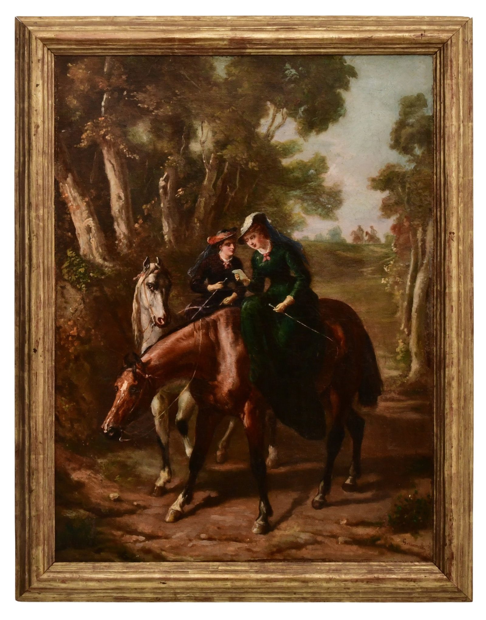 Vincenzo Giacomelli (Italian 1841-1890), Figures on Horseback (1 of 3)