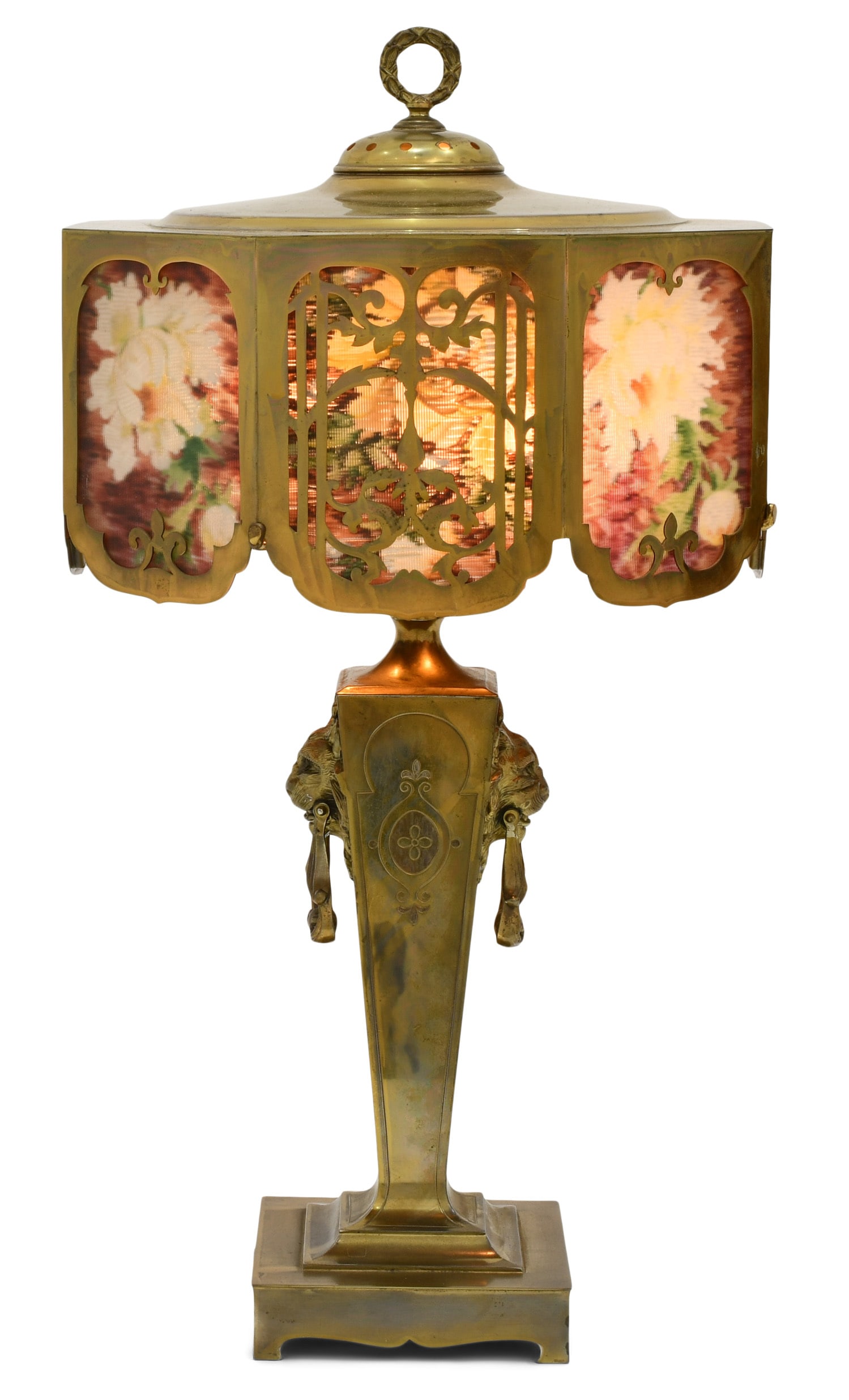 Pairpoint Paneled Floral Table Lamp (1 of 6)