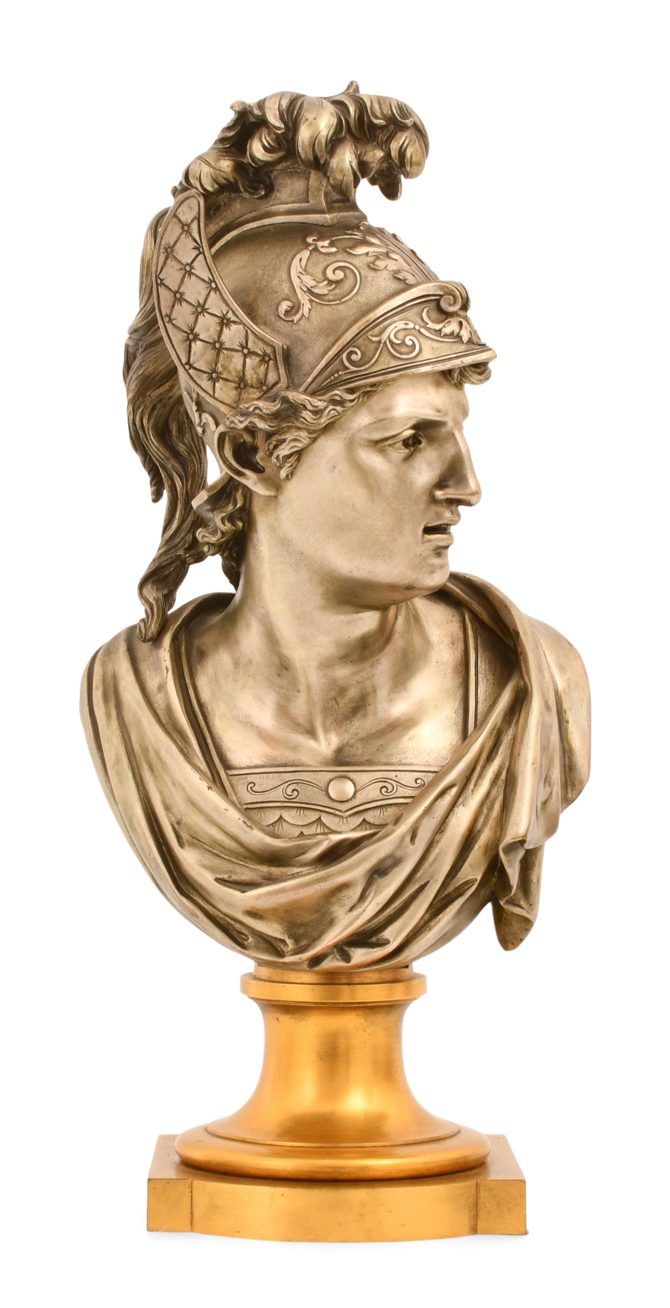 Italian Silvered & Gilt Bronze Bust of Mercury (1 of 5)