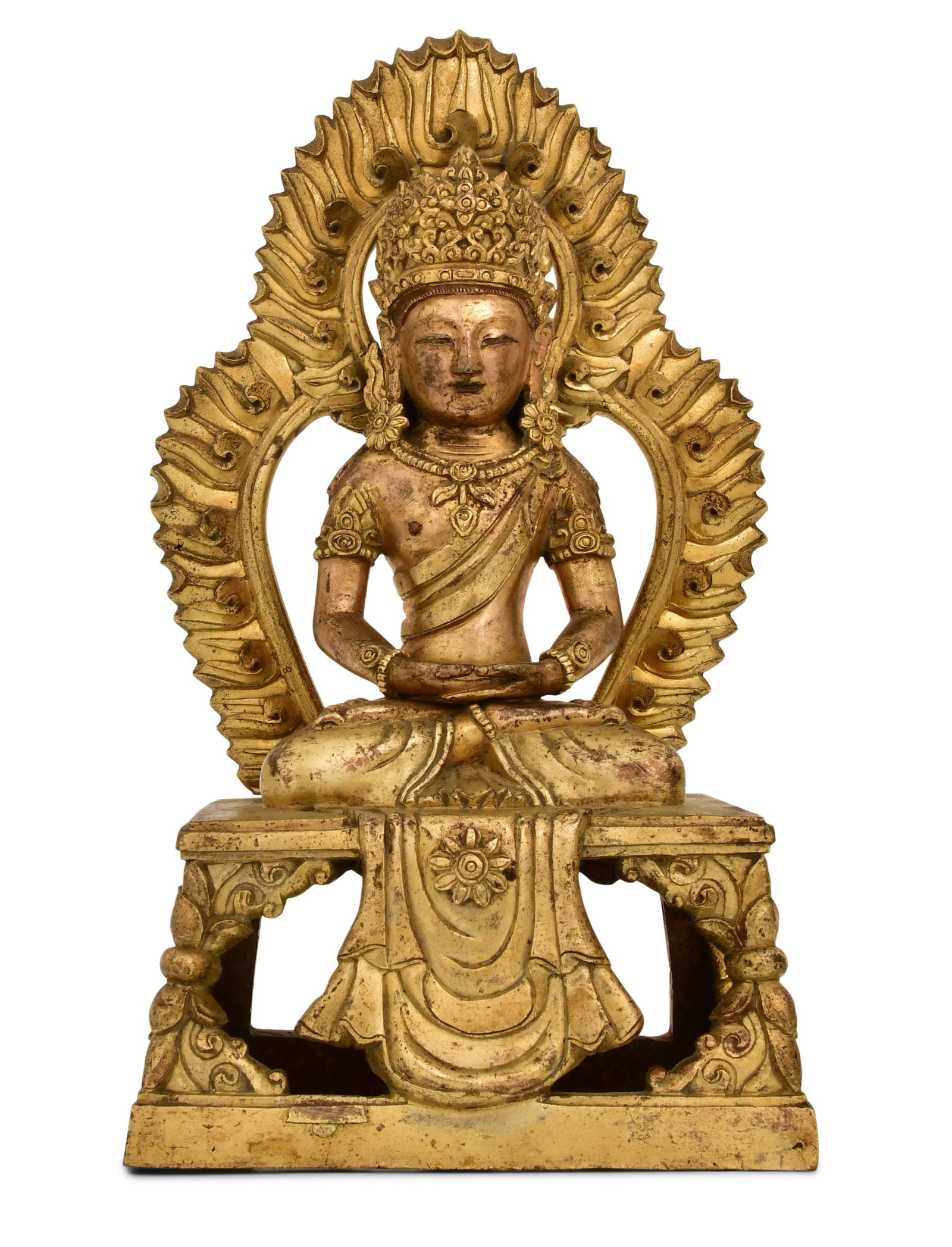 Qing Dynasty Gilt Bronze Figure of Bodhisattva Buddha (1 of 6)