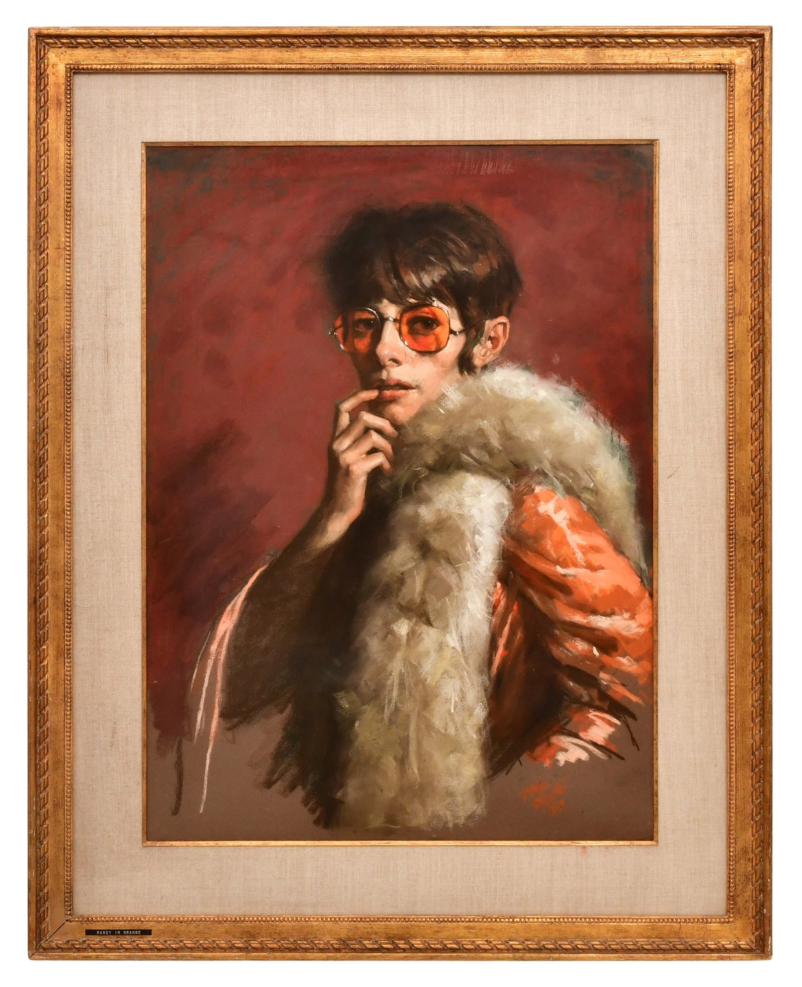 Daniel E. Greene (American, b. 1934), "Nancy In Orange" (1 of 3)