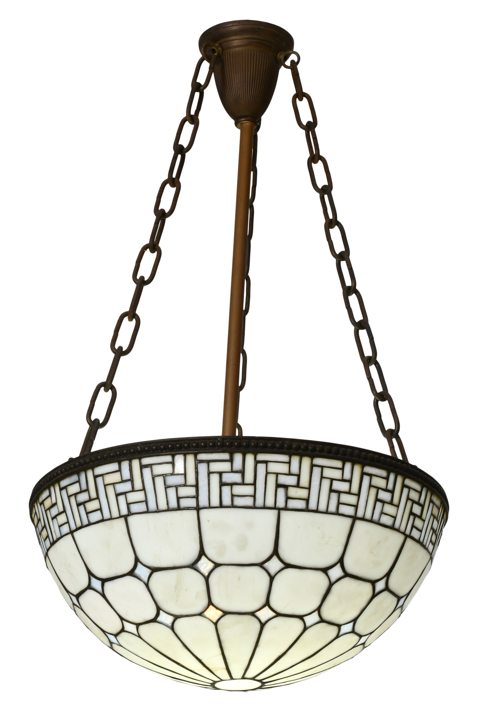 American Leaded Glass Haning Light Fixture (1 of 6)