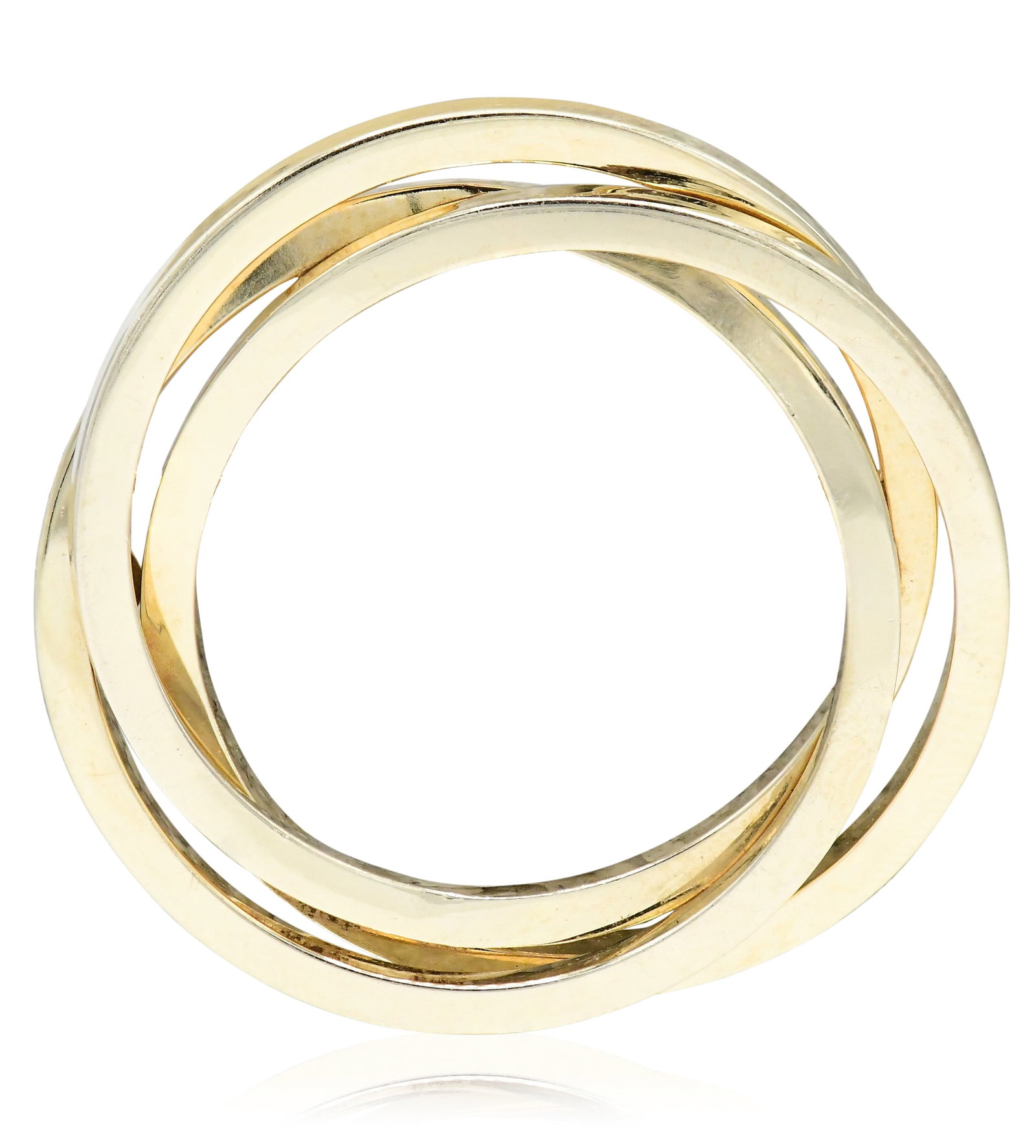 Tiffany & Co. 14K Yellow Gold Trio Circle Brooch: Tiffany & Co. 14K Yellow Gold Trio Circle Brooch • 1 3/8 inches (diameter) • 4.1 dwt (total weight) Provenance: Important Private Collection, Massachusetts Other Notes: Fontaine's Auction 