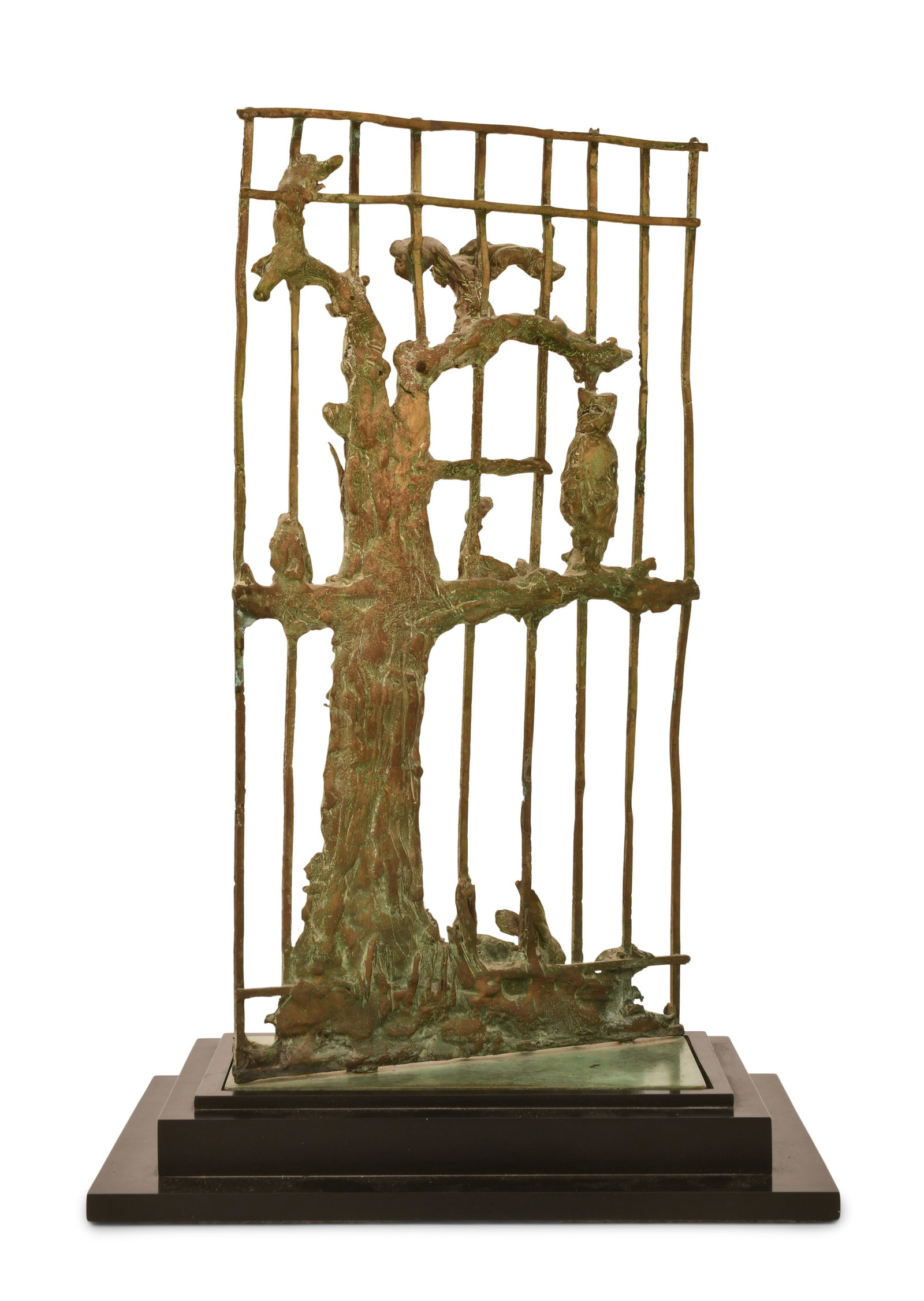 Roseline Granet (French, b. 1936), "Jour et Nuit": Roseline Granet (French, b. 1936) "Jour et Nuit" patinated bronze sculpture, wood base signed "Granet" 15 x 10 inches Provenance: Originally from Galerie Darthea Speyer, Paris, France Provenance: