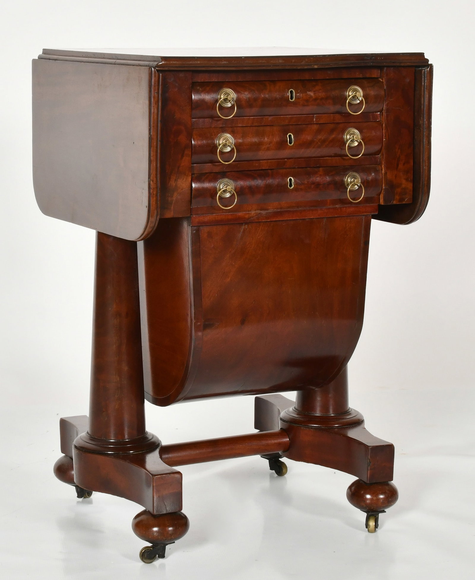 American Classical Mahogany Worktable - 3