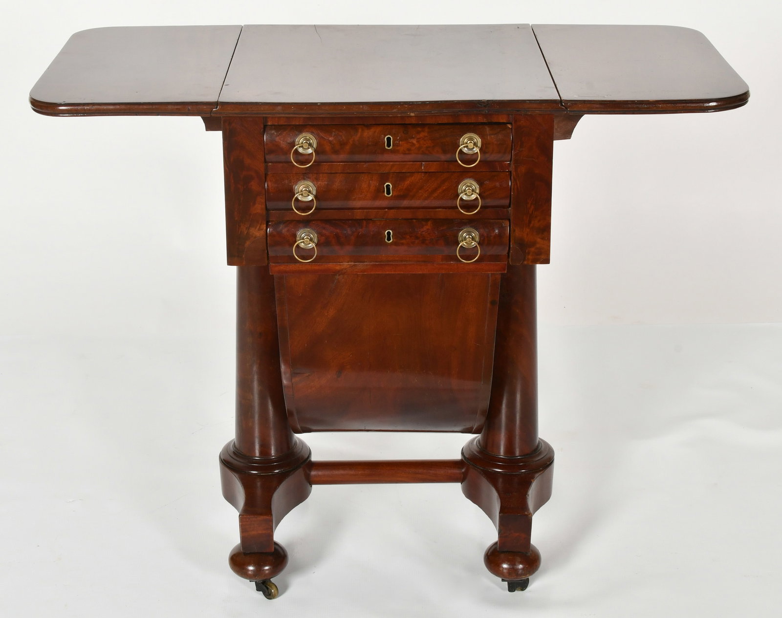 American Classical Mahogany Worktable - 7