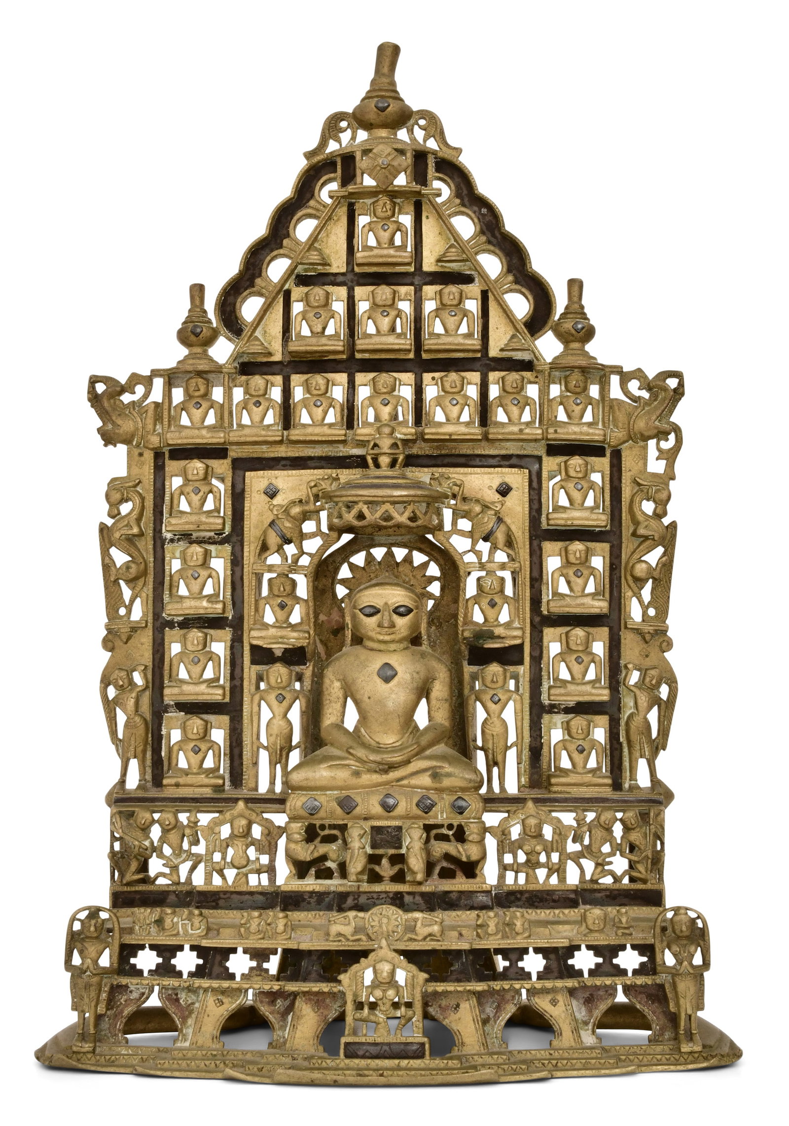 Indian Jain Brass Altar: Indian Jain Brass Altar 13 x 8 1/2 x 4 1/2 inches Provenance: Private Collection, New York