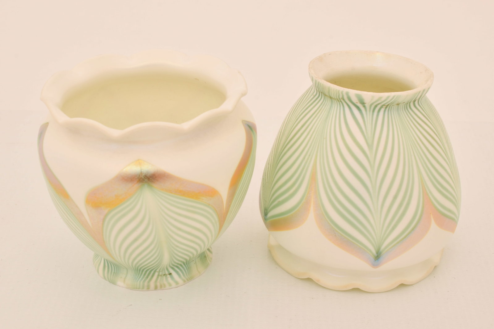 Three Steuben "Pulled Feather" Shades - 2