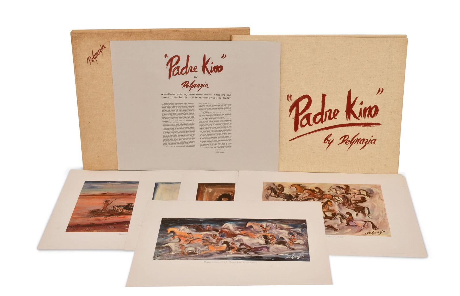 Ted DeGrazia (American, 1909-1982), "Padre Kino" Portfolio (1 of 10)