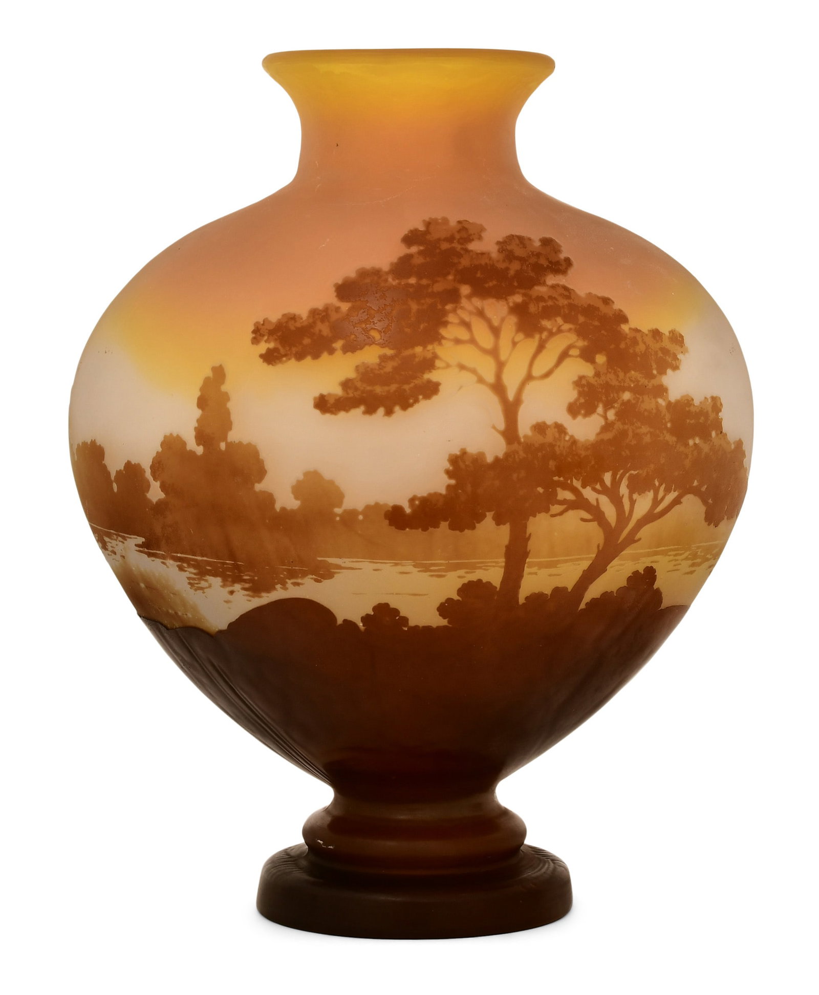 Émile Gallé (1846-1904), Cameo Glass Scenic Vase (1 of 7)