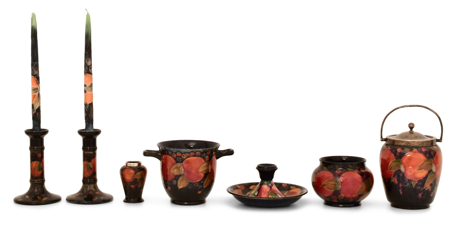Group of Eight Moorcroft Pottery "Pomegranate" Pieces (1 of 1)