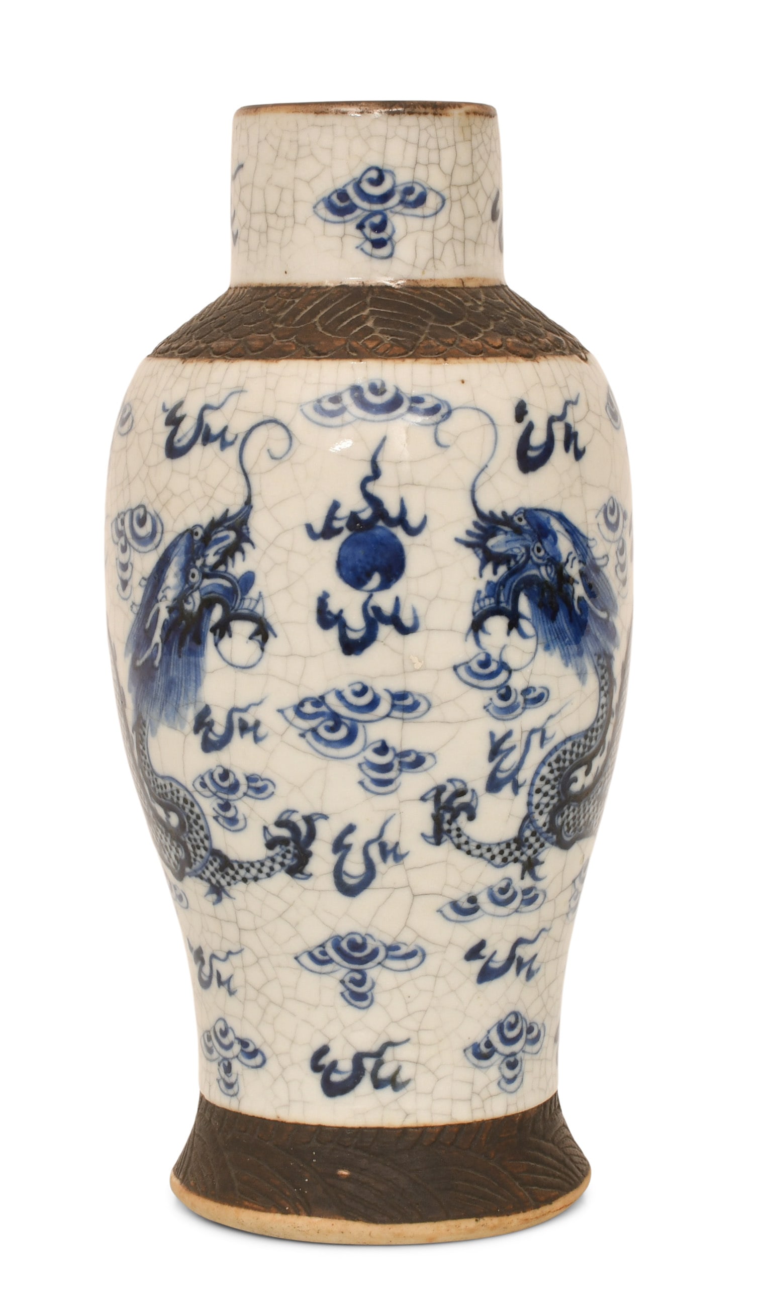 Chinese Qing Dynasty Blue and White Dragon Vase, 19th Century (1 of 6)