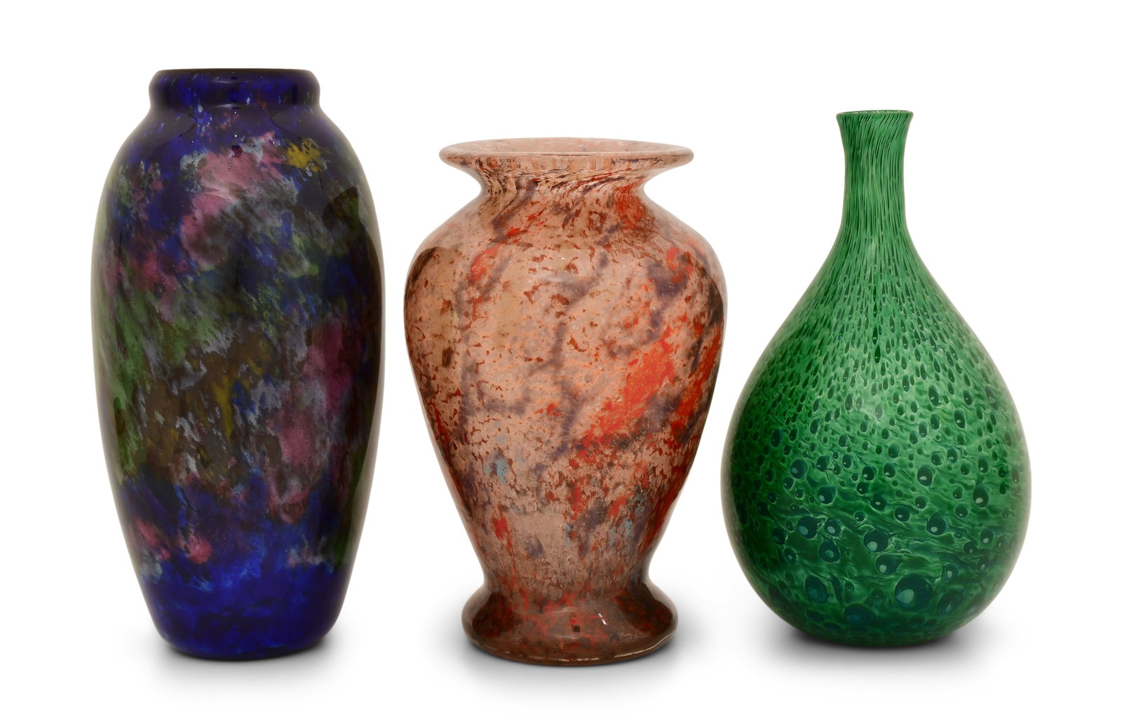 Three Attr. Muller Frères Art Glass Vases (1 of 4)