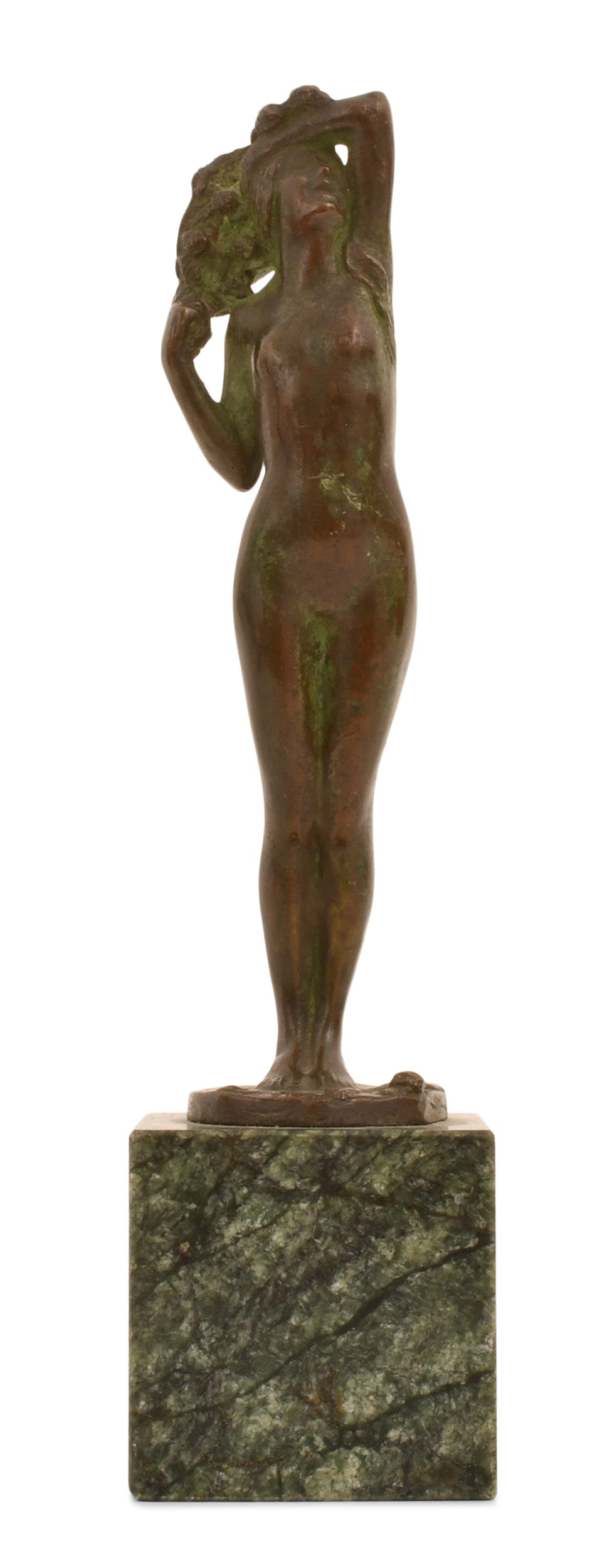 Chester Beach (American, 1881-1956), "Breath of the Pines," Cast by Gorham Co.: Chester Beach (American, 1881-1956) "Breath of the Pines" patinated bronze signed "Beach / Gorham Co. Founders" 7 1/2 x 2 x 2 inches Provenance: The Estate of Steve Hohener, North Carolina Other No