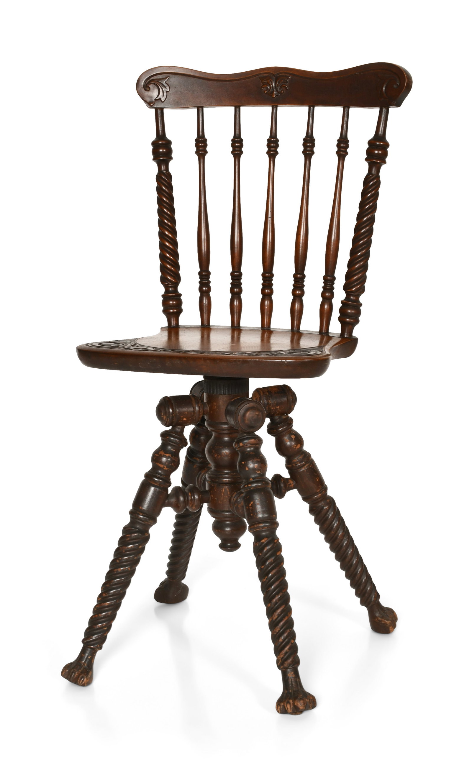 Merklen Brothers Mahogany Swivel Chair (1 of 6)