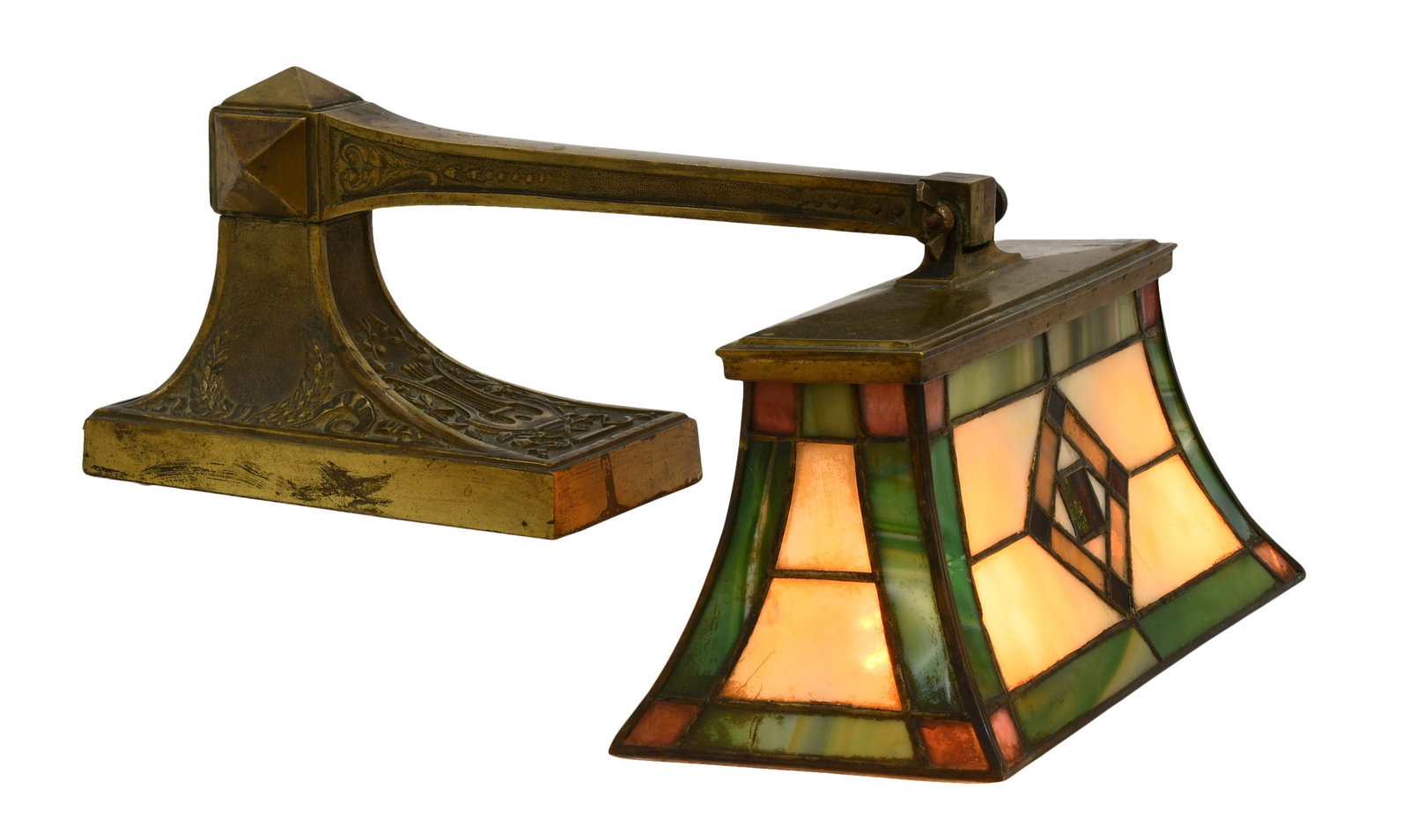 American Leaded Glass Piano Lamp (1 of 1)