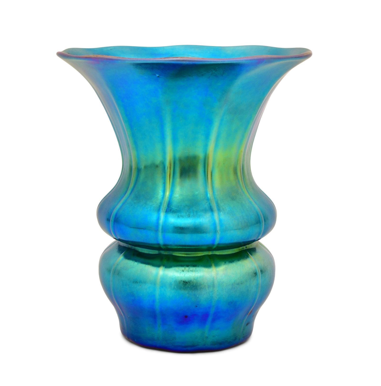 Steuben Blue Glass Vase (1 of 1)