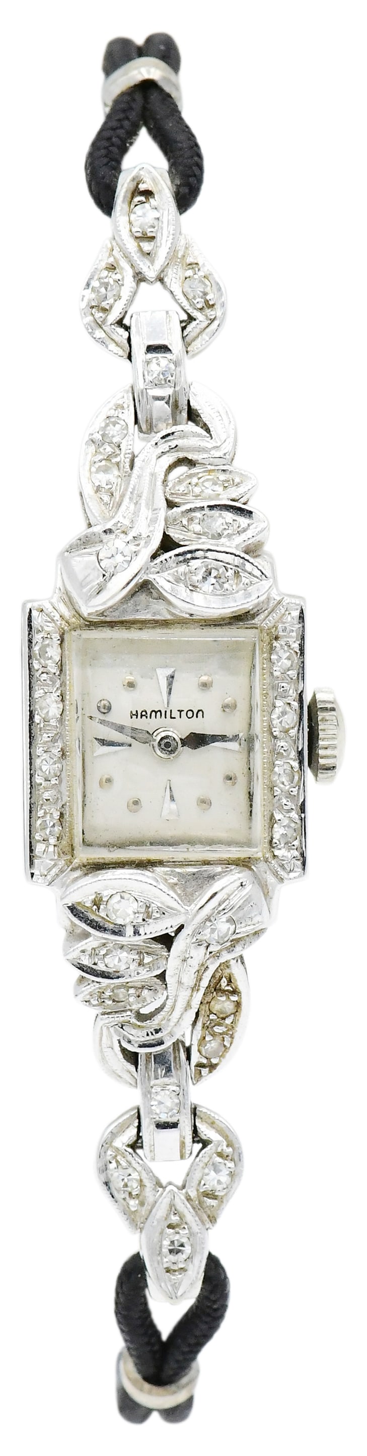 Hamilton 14K White Gold & Diamond Ladies Wrist Watch (1 of 4)