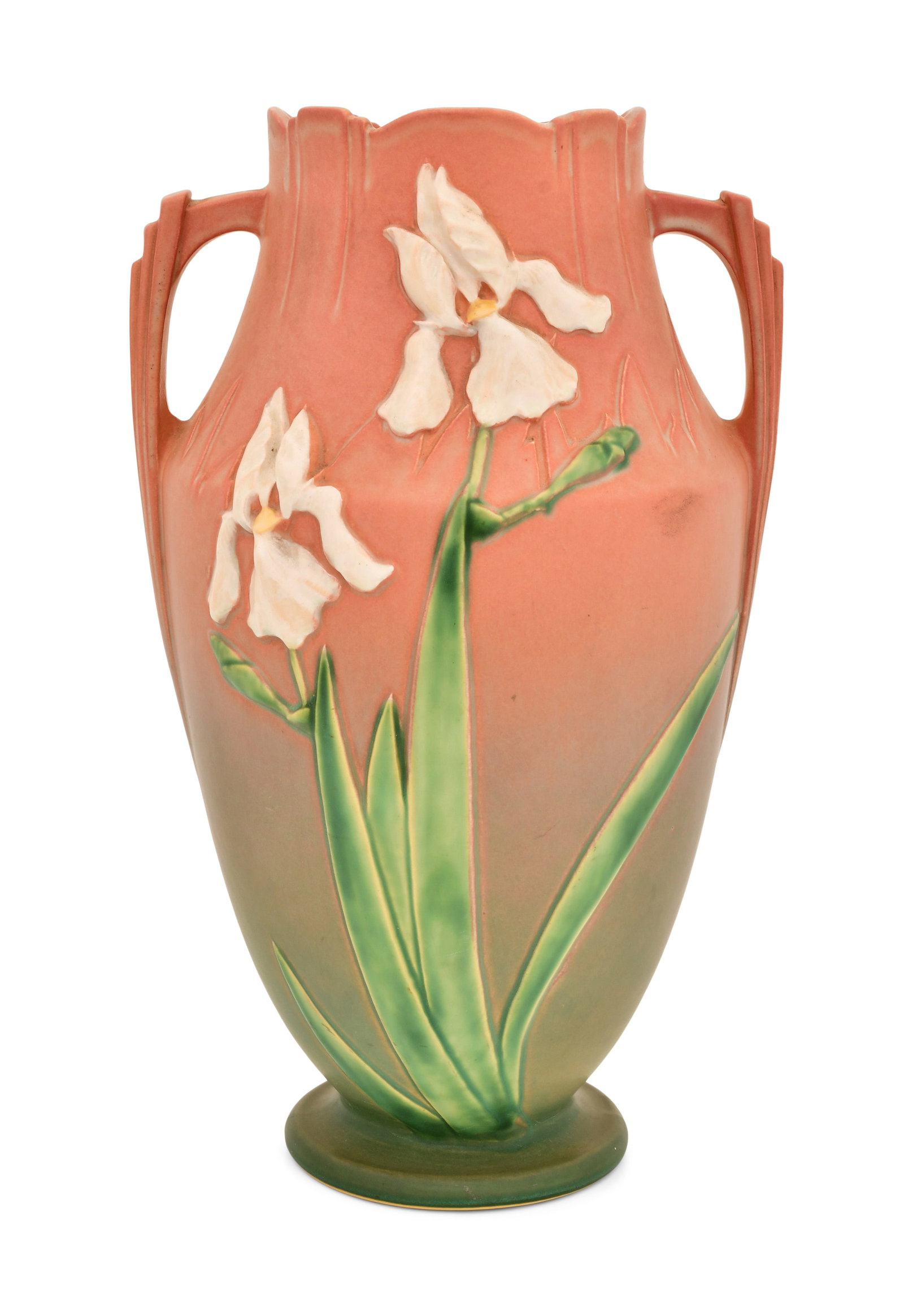 Roseville Pottery "Iris" Two-Handled Vase (1 of 4)