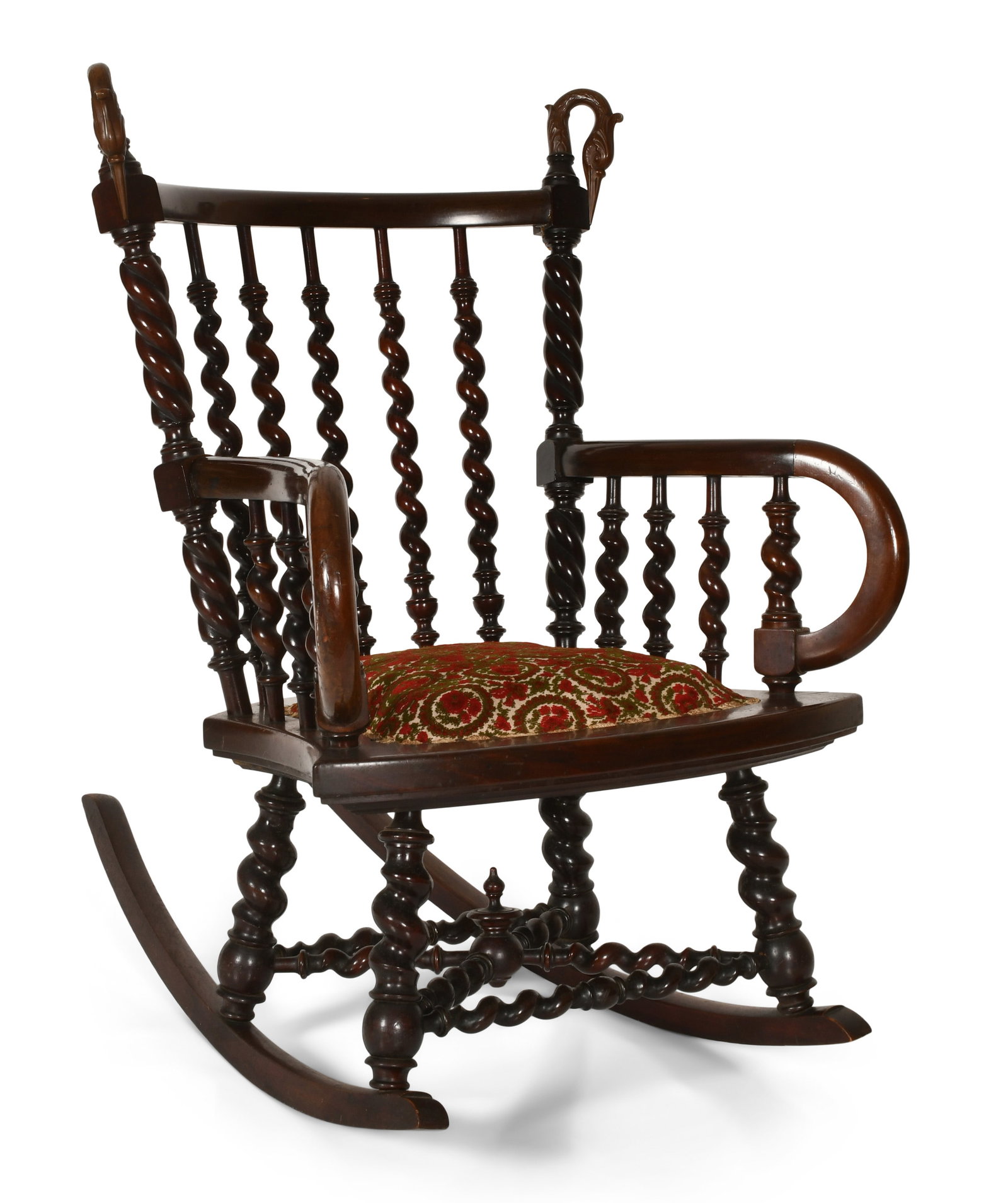 Merklen Brothers Bronze-Mounted Mahogany Rocking Chair (1 of 7)