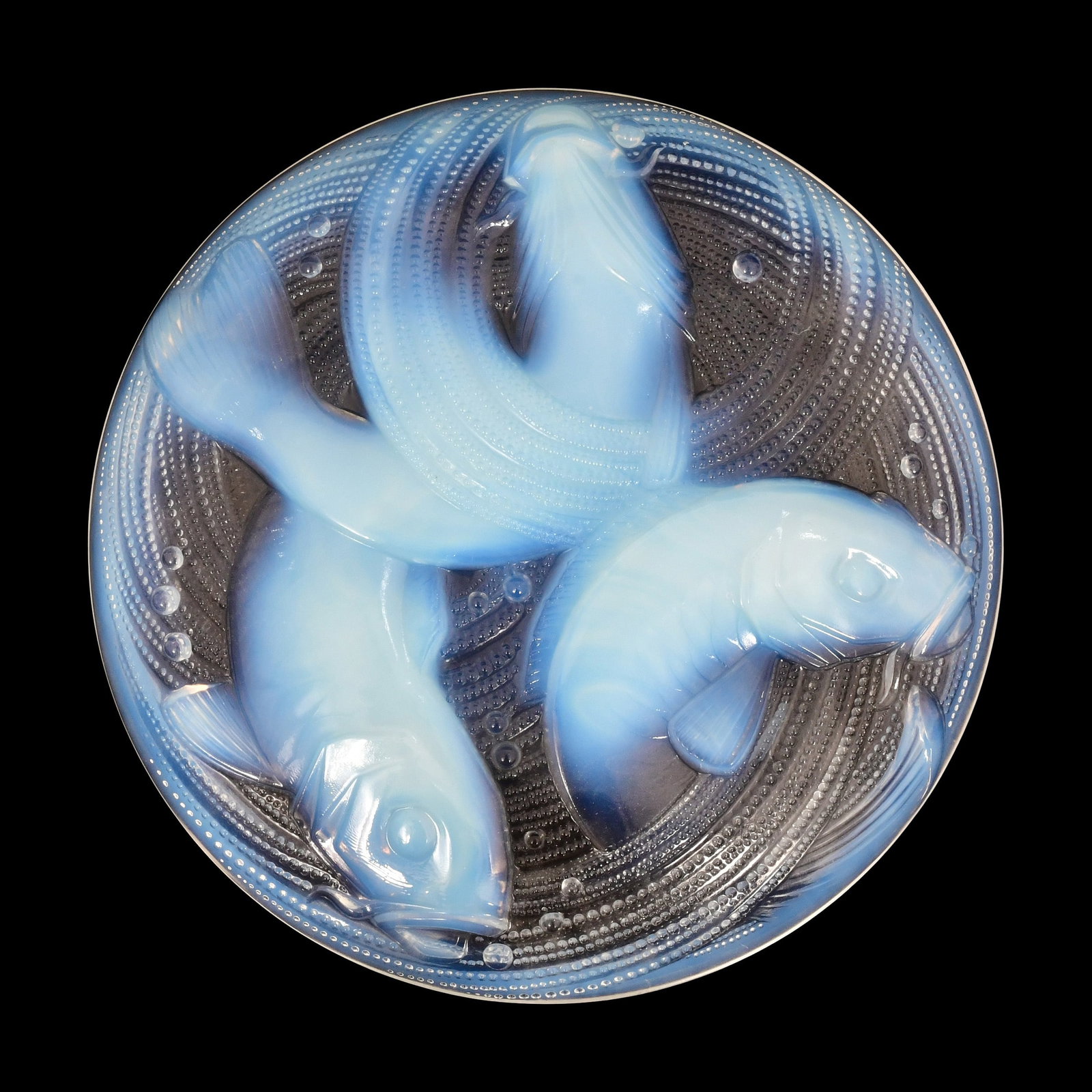 Pierre D'Avesn (French, 1901-1984), Molded Glass Fish Charger (1 of 4)