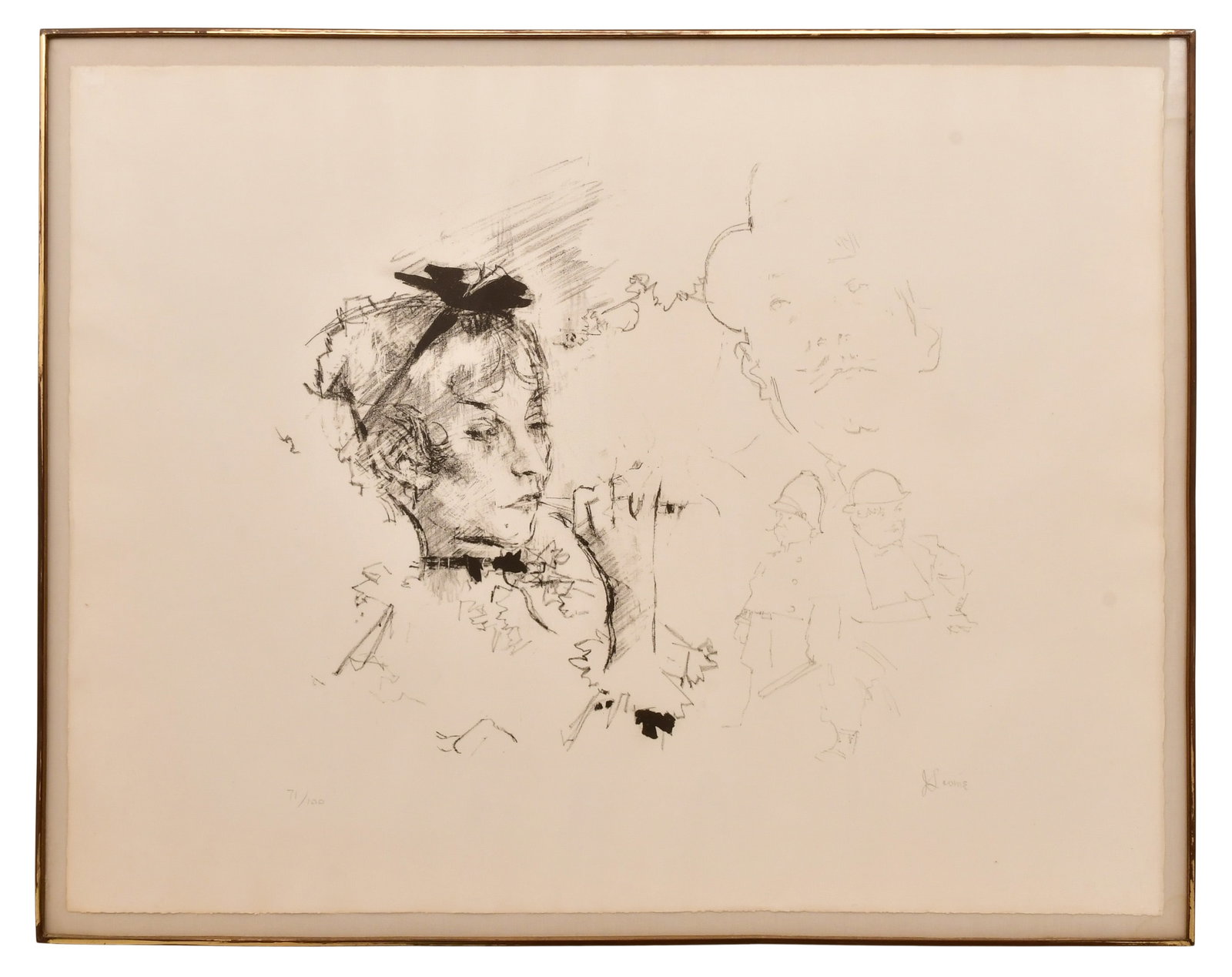 Jack Levine (American, 1915-2010), "Brechtiana" (1 of 5)