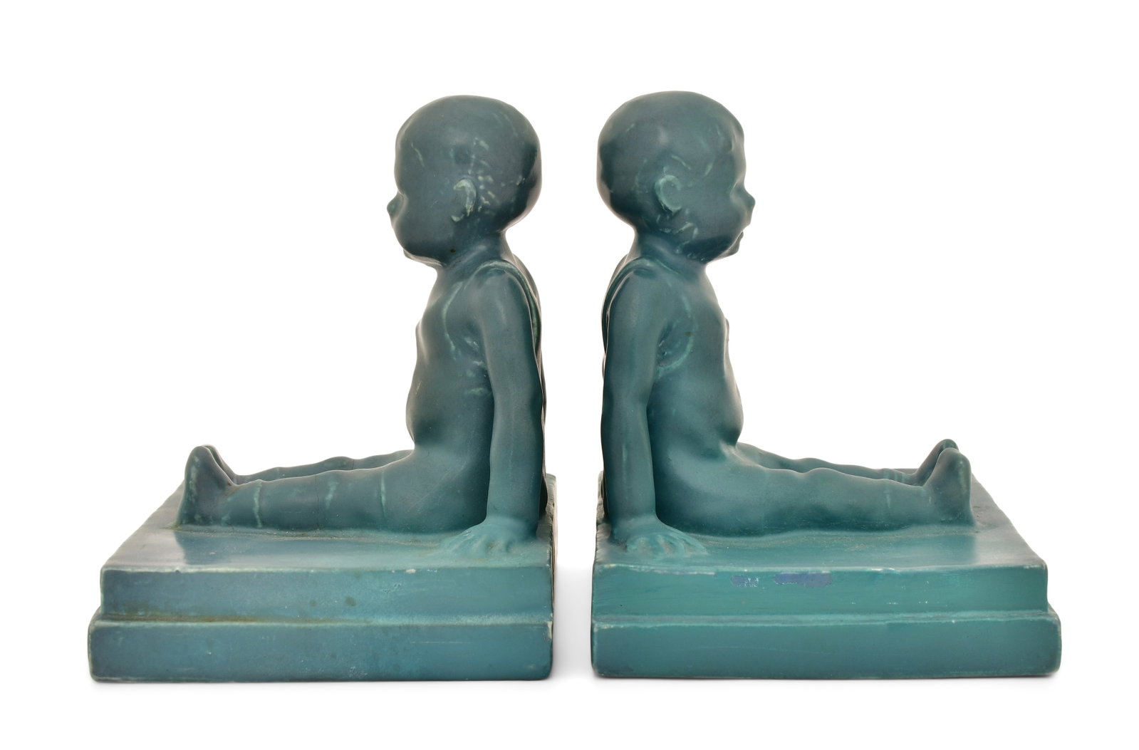 Rookwood Pottery, Pair of "Little Boy" Bookends (1 of 1)